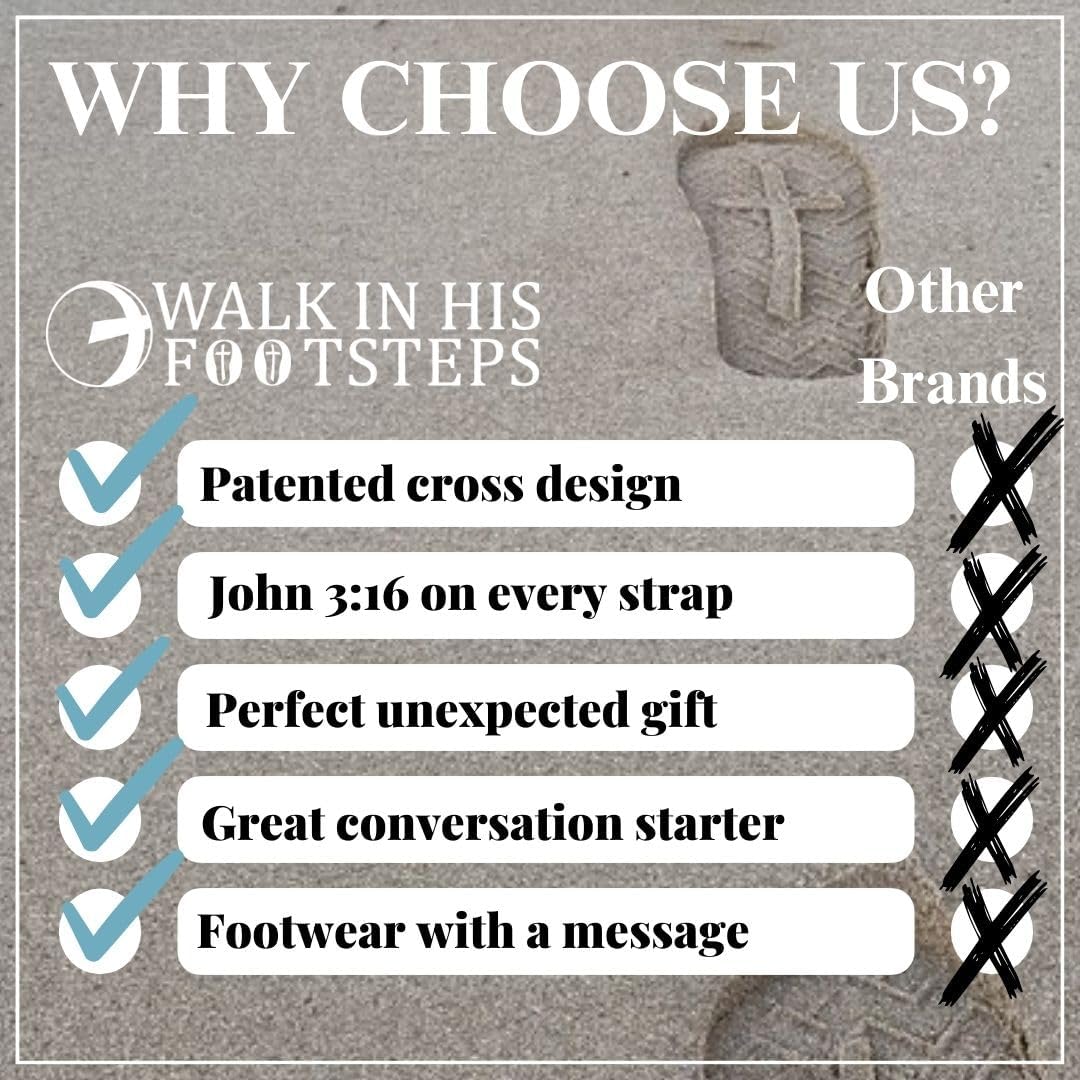 Women's Christian Sandals with John 3:16 Bible Verse - Comfortable Flip Flops for Church, Beach & Summer Outfits - Unique Religious Apparel & Footwear