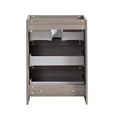Fresca Lazzaro 24 Inch Gray Wood Modern Bathroom Storage Cabinet - Freestanding Vanity for Bathroom Organization (Sink Not Included) | Perfect for Small Bathrooms, Powder Rooms & Apartment Decor