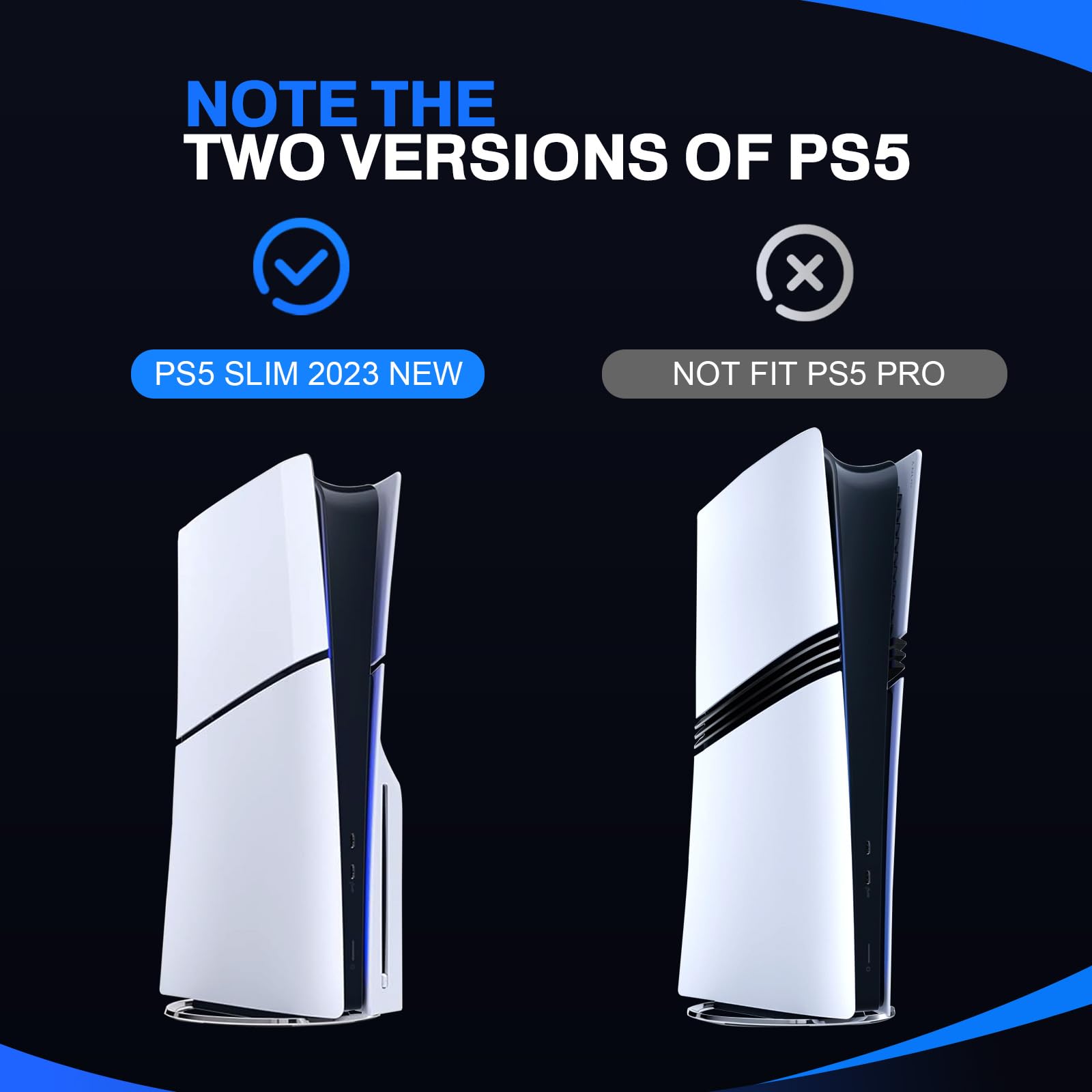 PS5 Slim Dust Cover - Anti Dust & Pet Hair Protector for Playstation 5 Console | Compatible with PS5 Disc/Digital Edition | Perfect for Gaming Setup & Home Entertainment Protection