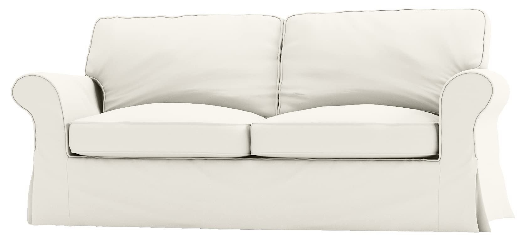 Durable Cotton Sofa Slipcover Replacement for Pottery Barn PB Comfort Grand Roll Arm Sofa - Beige Box Edge Design | Perfect for Living Room, Family Room & Home Decor