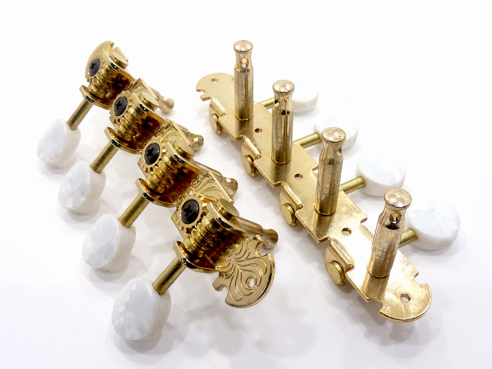 Premium Stentor Mandolin & Bouzouki Machine Heads in Gold - Perfect for String Instrument Tuning and Maintenance | Ideal for Musicians, Luthiers, and Music Enthusiasts