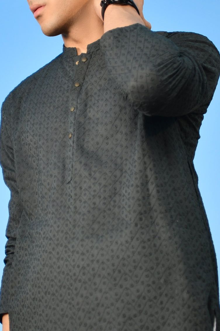 Premium Cotton Green Kurta Pajama Set by J. Junaid Jamshed - Traditional Pakistani Outfit for Men - Perfect for Eid, Weddings & Festive Occasions