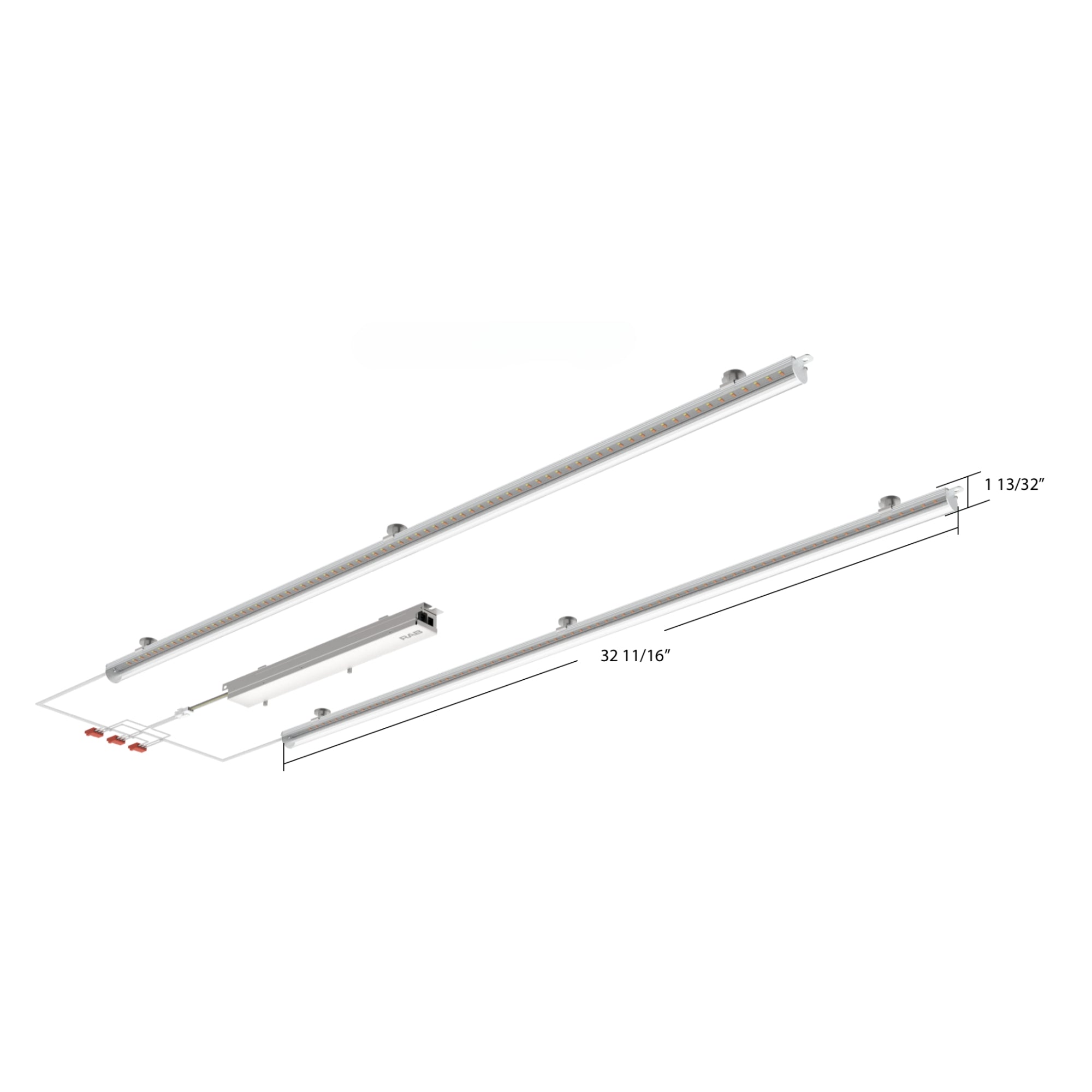 2x3ft LED Magnetic Retrofit Kit - 6000 Lumens, 45W, Adjustable CCT (3000K-5000K), Frosted Lens, 120-277V - Perfect for Office, Warehouse, and Retail Lighting
