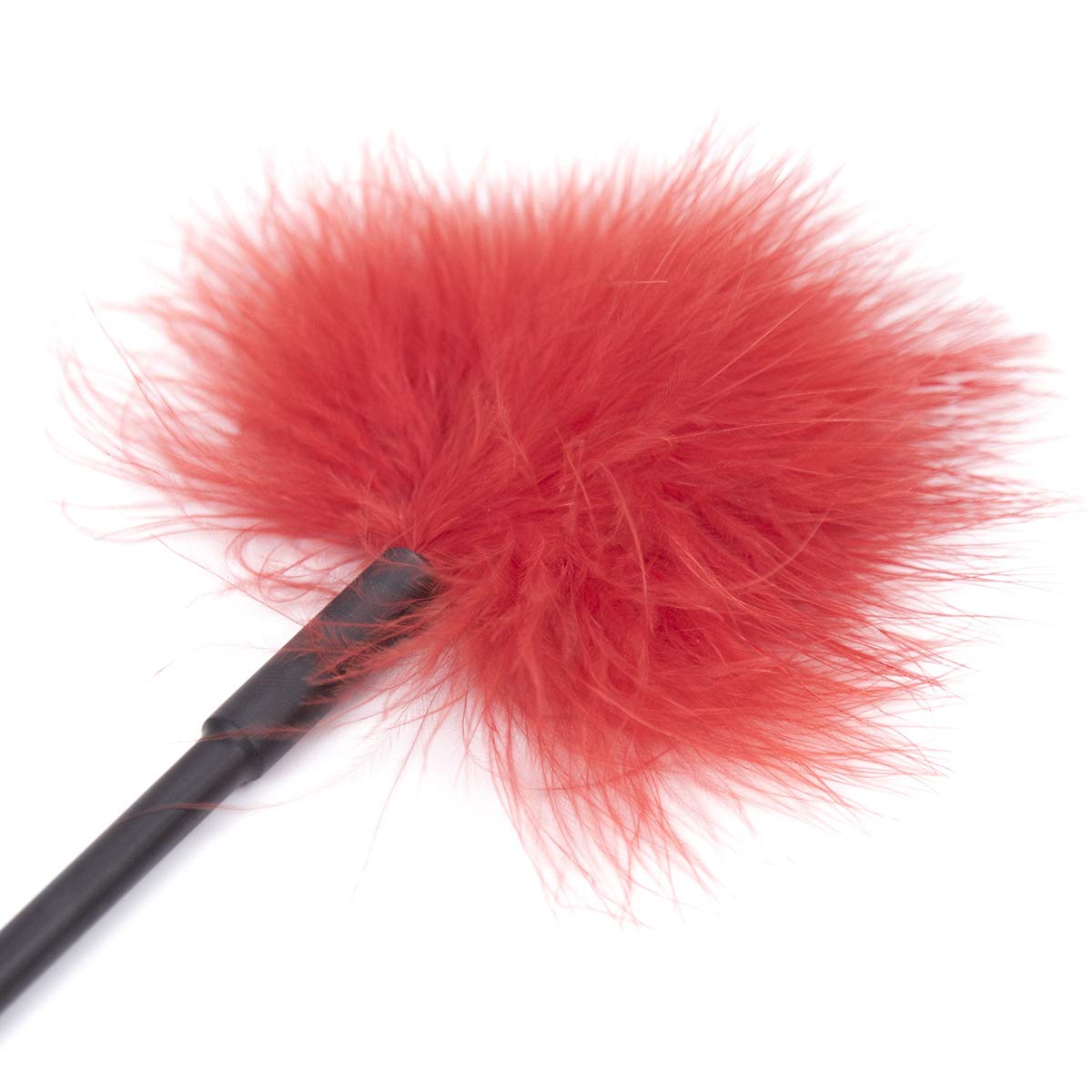 Sensual Feather Tickler & Spanking Paddle - Red Erotic Massage Toy for Couples, Adults, BDSM & Bondage Play - Perfect for Foreplay, Romantic Nights & Sensual Exploration