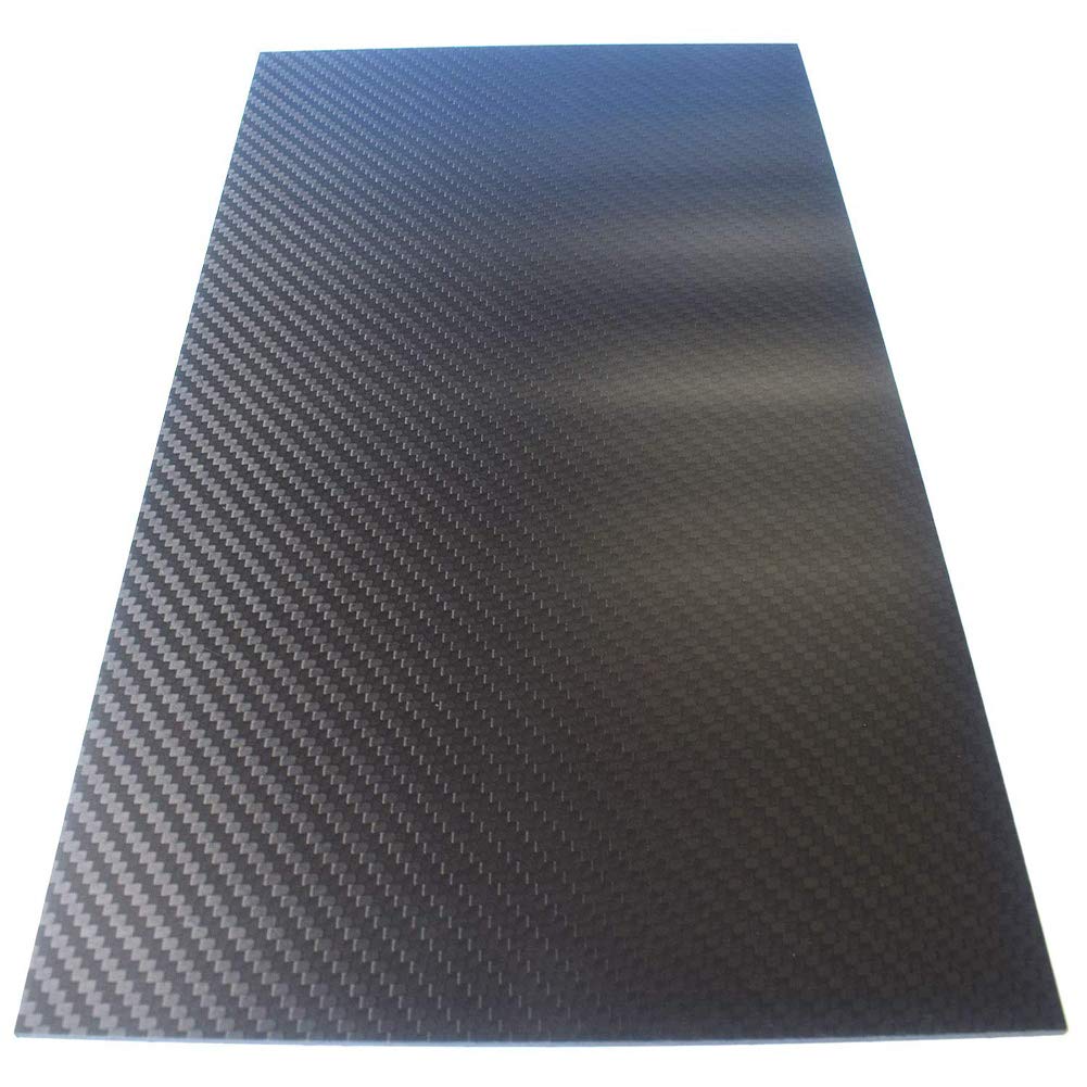 Premium Carbon Fiber Sheet - 6mm to 20mm Thickness, 250mm x 500mm Twill Matte Finish - High Strength Carbon Fiber Plate for DIY Projects, Automotive, Aerospace & Industrial Applications