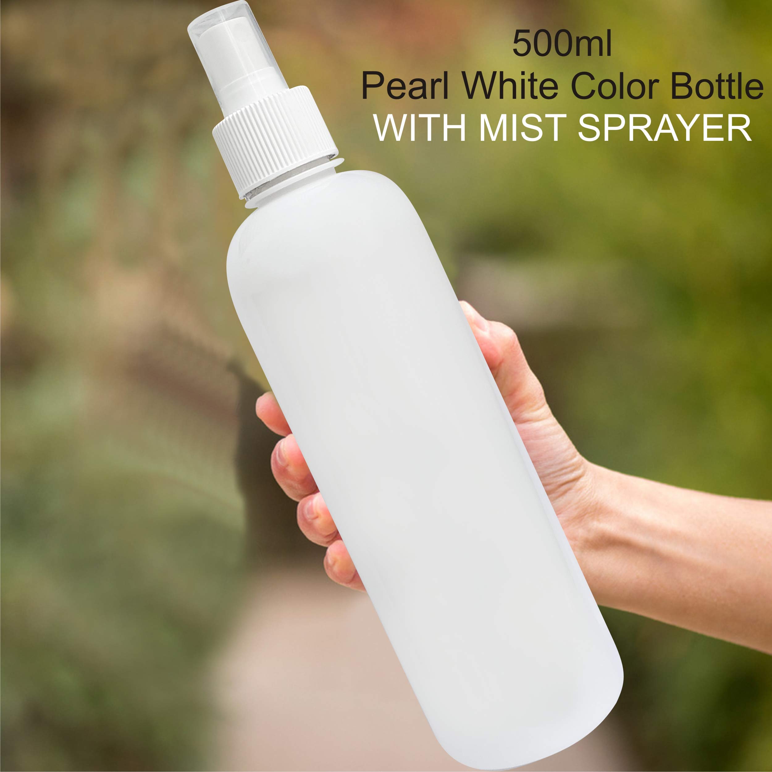 500ml White Empty Pump Dispenser Bottle (Pack of 2) - Cosmetic Container for Shampoo, Lotion, Hair Oil & Sanitizer | Refillable Plastic Pump Bottle for Bathroom, Salon & Travel Essentials