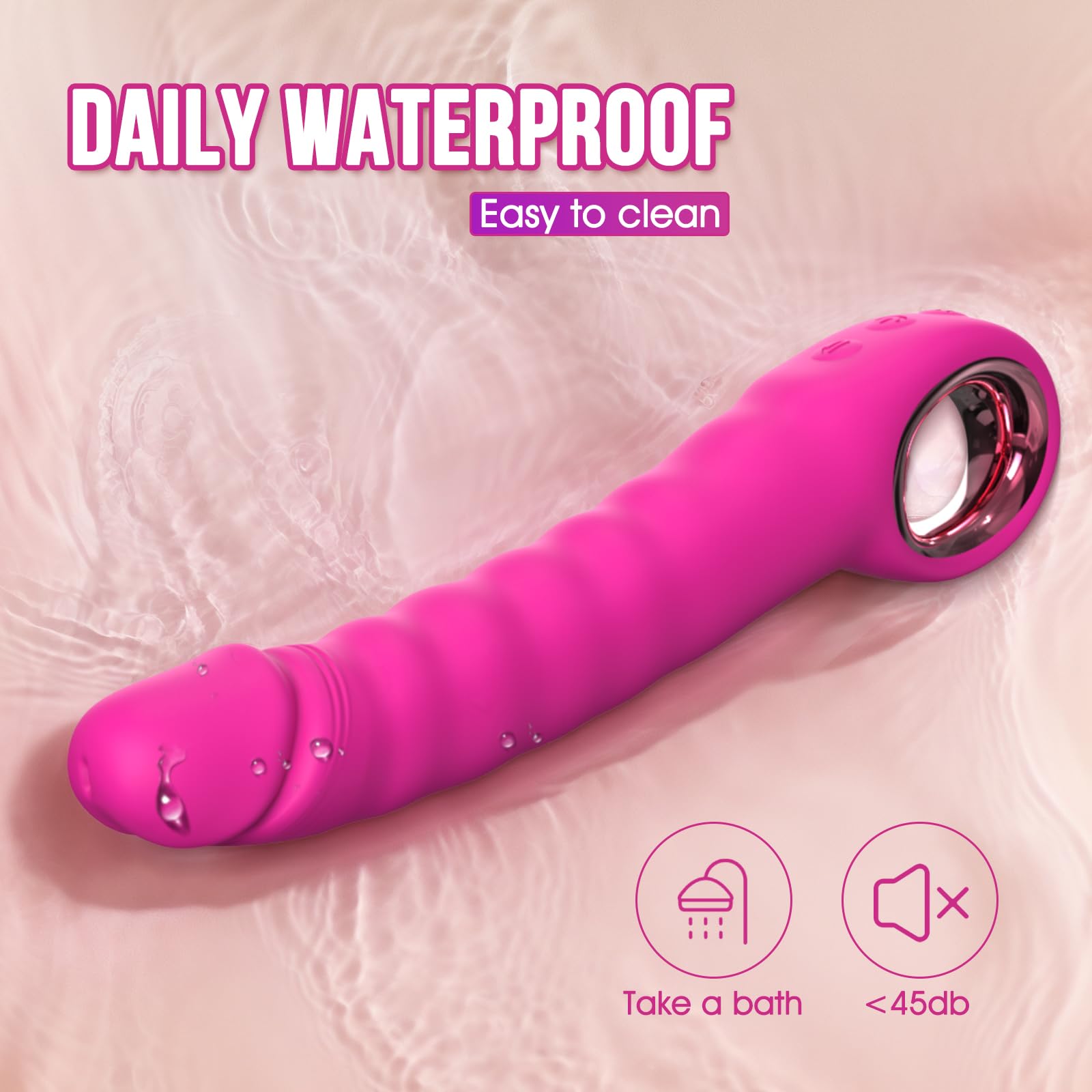 TLOZII Realistic Thrusting Dildo Vibrator - 7 Thrusting & 7 Vibration Modes, G Spot & Clitoral Stimulator, Waterproof Sex Toy for Women & Couples - Perfect for Solo Play, Couples Intimacy & Sensual Exploration