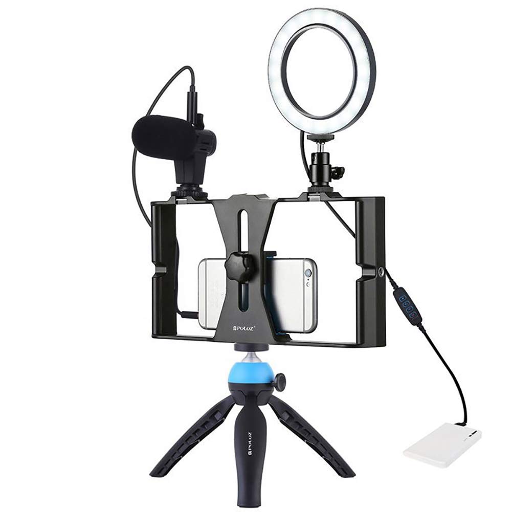 Strimusimak Ring LED Phone Tripod with Table Mount - Perfect for Live Streaming & Vlogging
