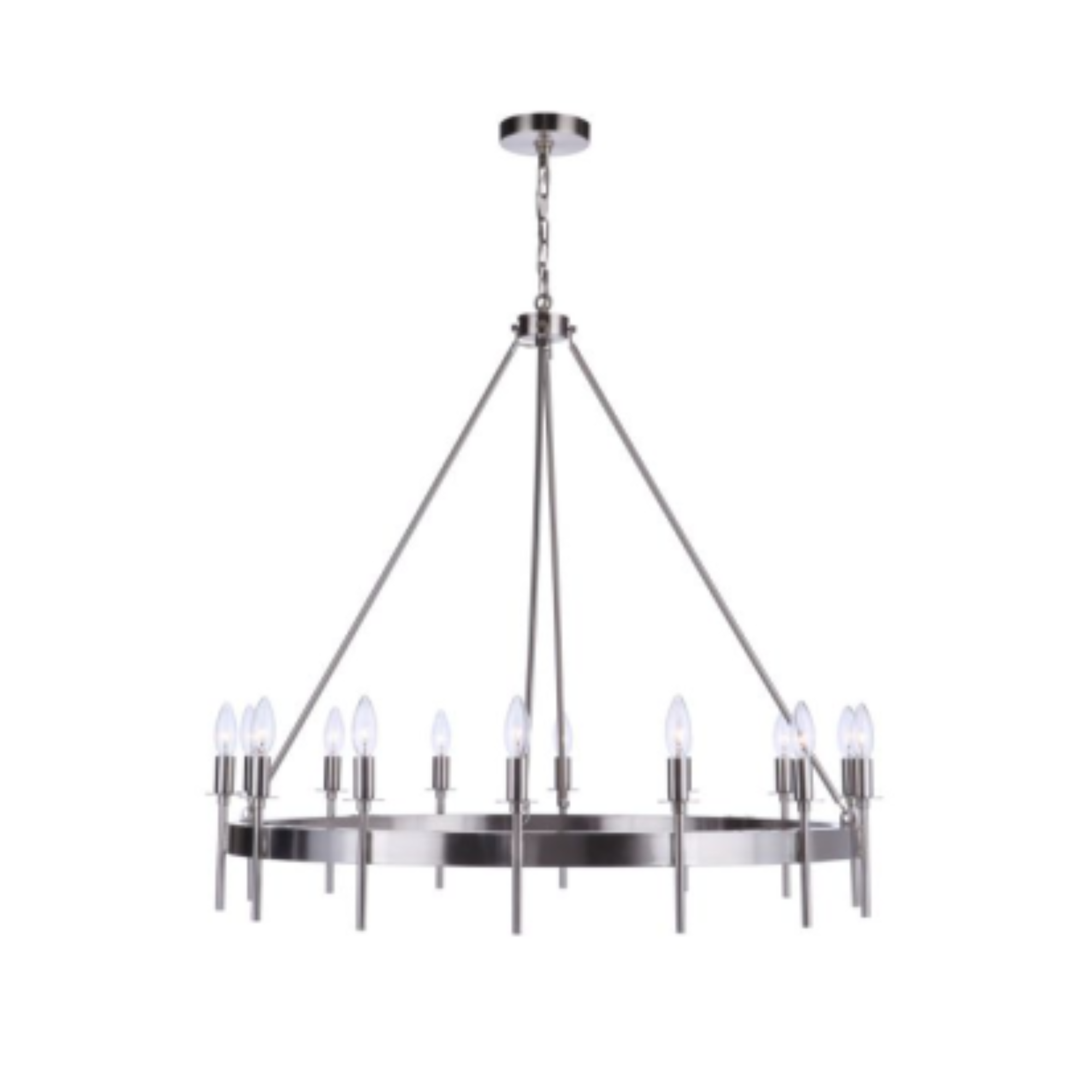 Craftmade Larrson 14-Light Chandelier in Satin Brass - Elegant Dining Room & Foyer Lighting Fixture for Modern Homes