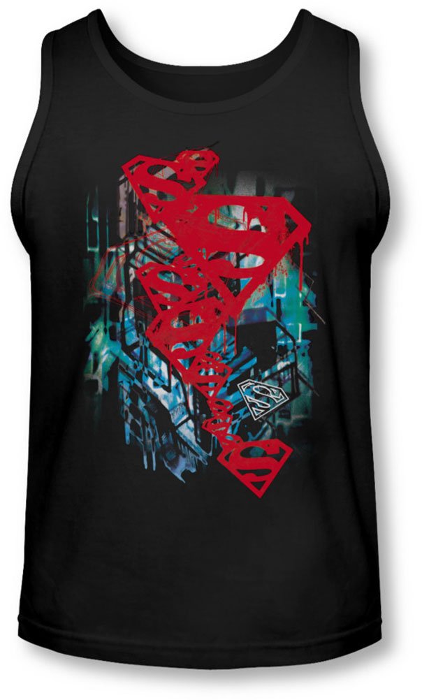 Superman Men's Gritty Graphic Tank Top - Casual Muscle Tee for Gym, Workout & Streetwear Fashion