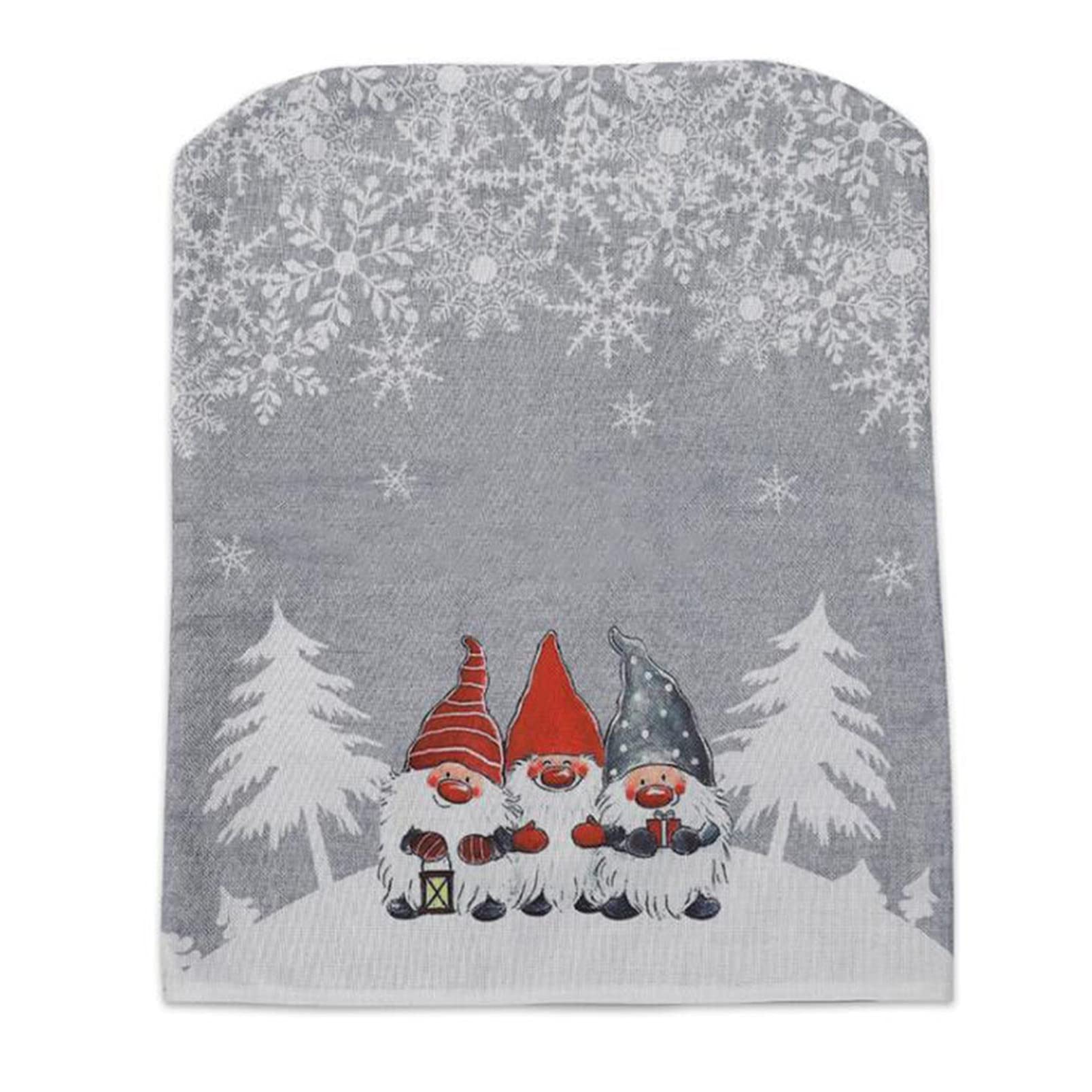 Santa Claus Snowflakes Pattern Chair Cover - Christmas Dining Chair Decoration for Holiday Parties & Home Decor (Style 1)