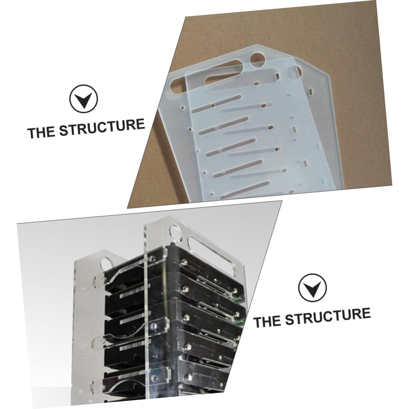 OSALADI 3.5 Inch Hard Drive Rack - Multi-Layer HDD Storage Shelf for Computer, External Hard Drive Case Mounting Bracket & Computer Stand - Perfect for PC, Server, and NAS Storage Organization