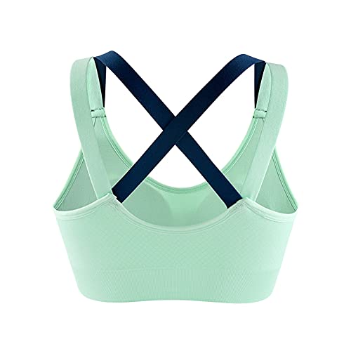 Women's Seamless Sports Bra - No Steel Wire, Breathable Cross Back Design for Running, Yoga & Outdoor Activities (Blue, S) - Perfect for Gym, Workout & Daily Wear