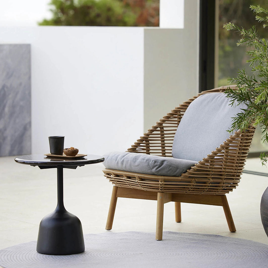 Round Coffee Table with Glaze Finish - Small Modern Side Table for Living Room, Bedroom, or Office - Perfect for Coffee, Books, and Decor