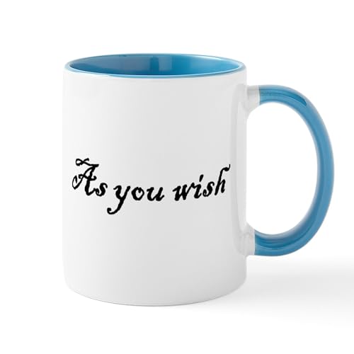 White/Blue Inside - As You Wish Mugs