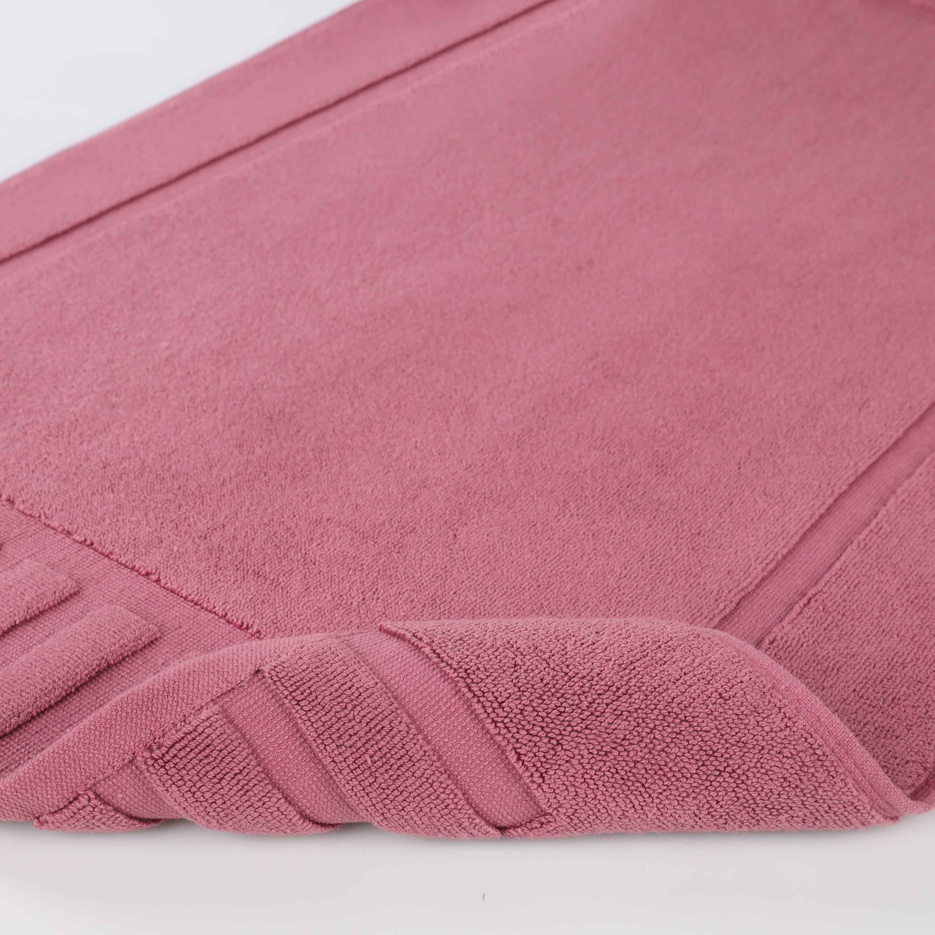Premium Cotton Modern Geometric Border Bath Mat Set of 2 - Ultra Absorbent, Non-Slip, Quick Dry Bathroom Rug for Bath, Shower & Vanity Area