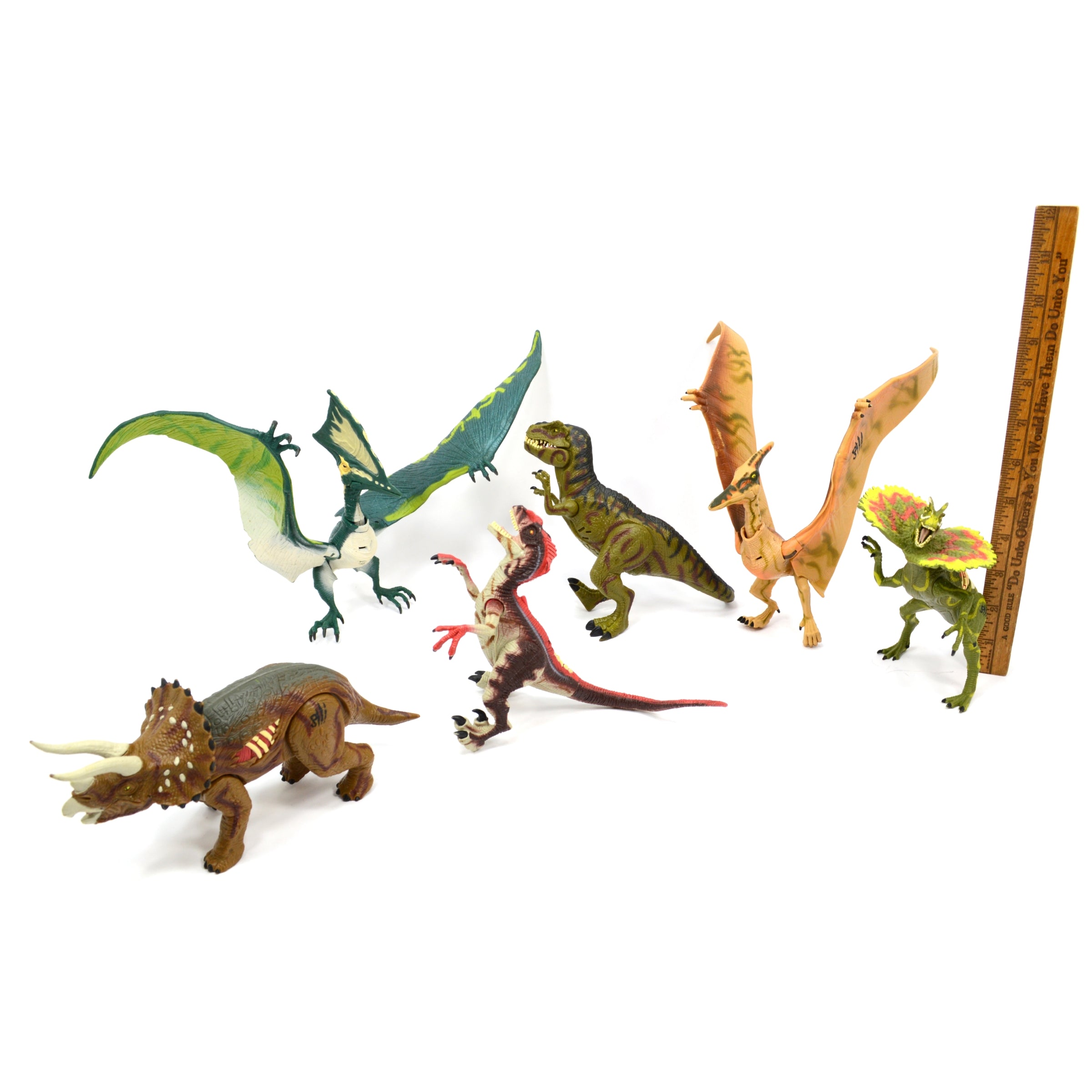 JURASSIC PARK III Toy Dinosaur Figures Set of 6 - T-Rex vs Raptor Action Figures for Kids, Collectors & Dinosaur Lovers | Perfect for Playtime, Display & Jurassic Park Themed Parties