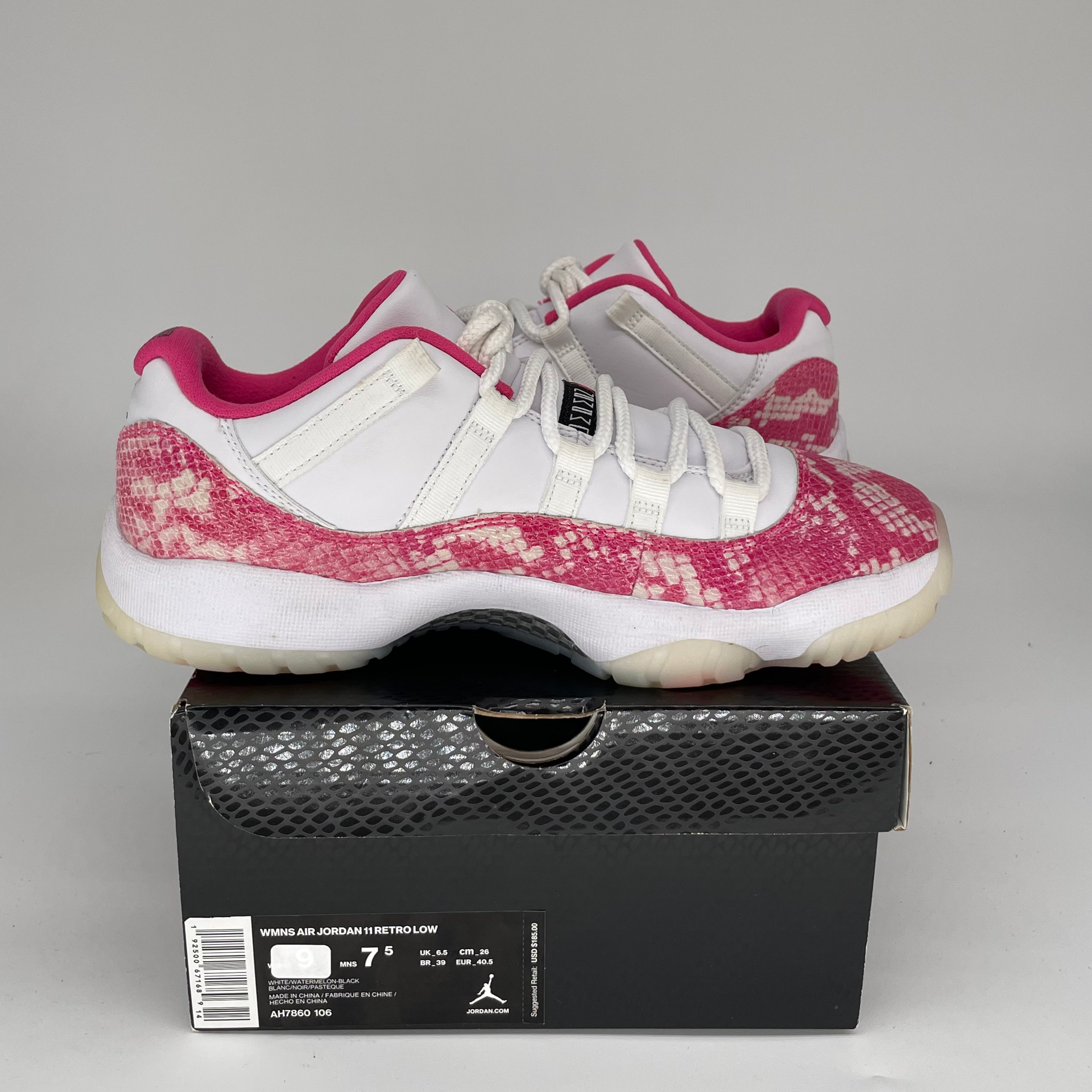 AIR JORDAN 11 LOW Women's Sneakers - Pink Snakeskin (Size 7.5/9W) AH7860-106 | Basketball Shoes for Women, Casual Streetwear & Gym Workouts