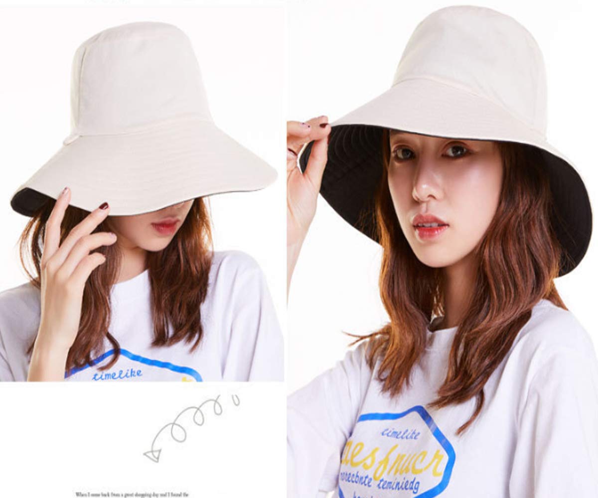 YEKEYI Packable Extra Large Wide Brim Floppy Sun Hat - UPF 50+ Reversible Beach Hat for Women & Men - Perfect for Outdoor, Travel, Sun Protection, Gardening, and Summer Vacations