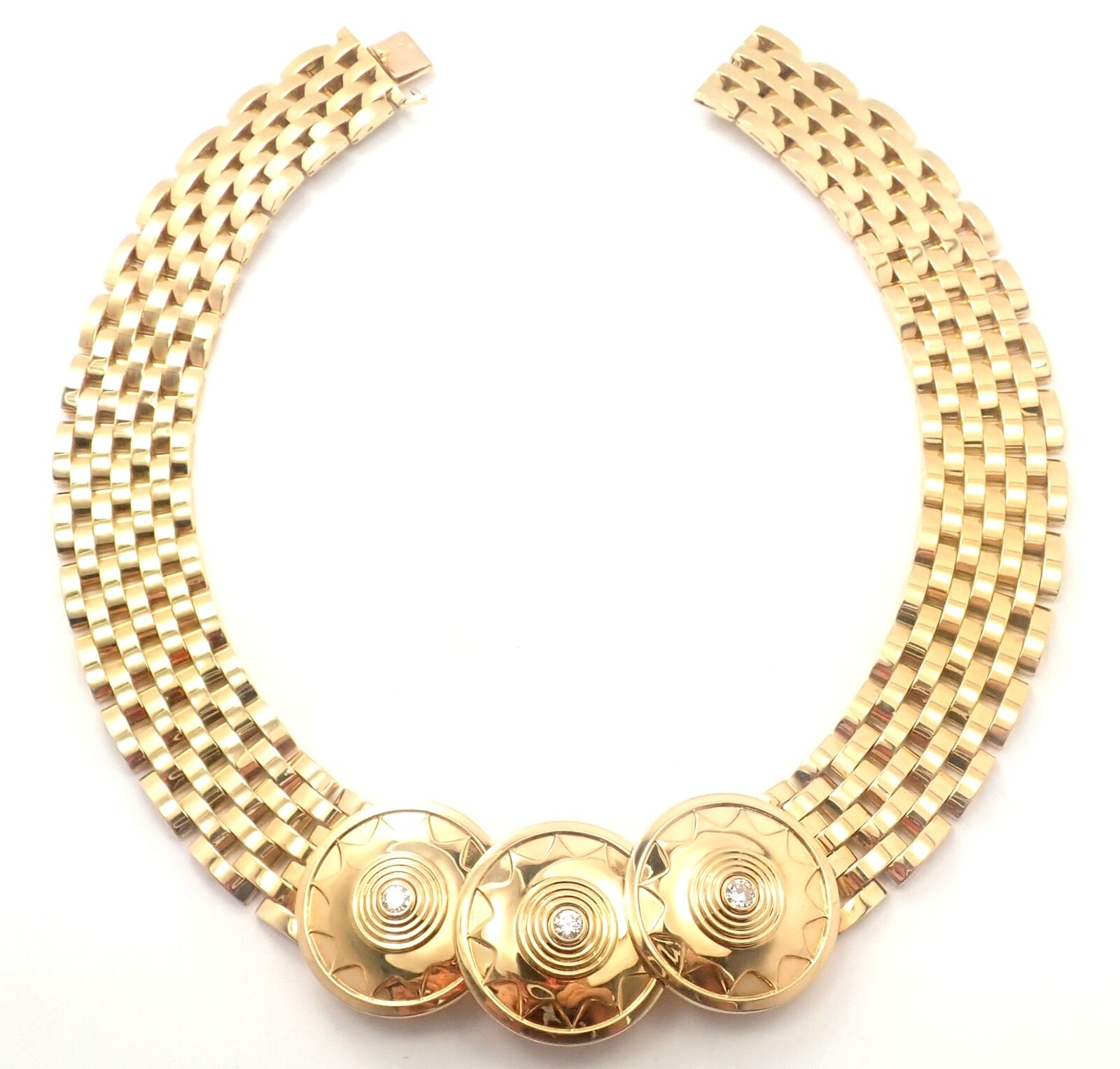 Authentic Cartier Maillon Panthere Seven Row 18k Yellow Gold Diamond Necklace for Women | Luxury Jewelry Gift for Anniversary, Birthday & Special Occasions