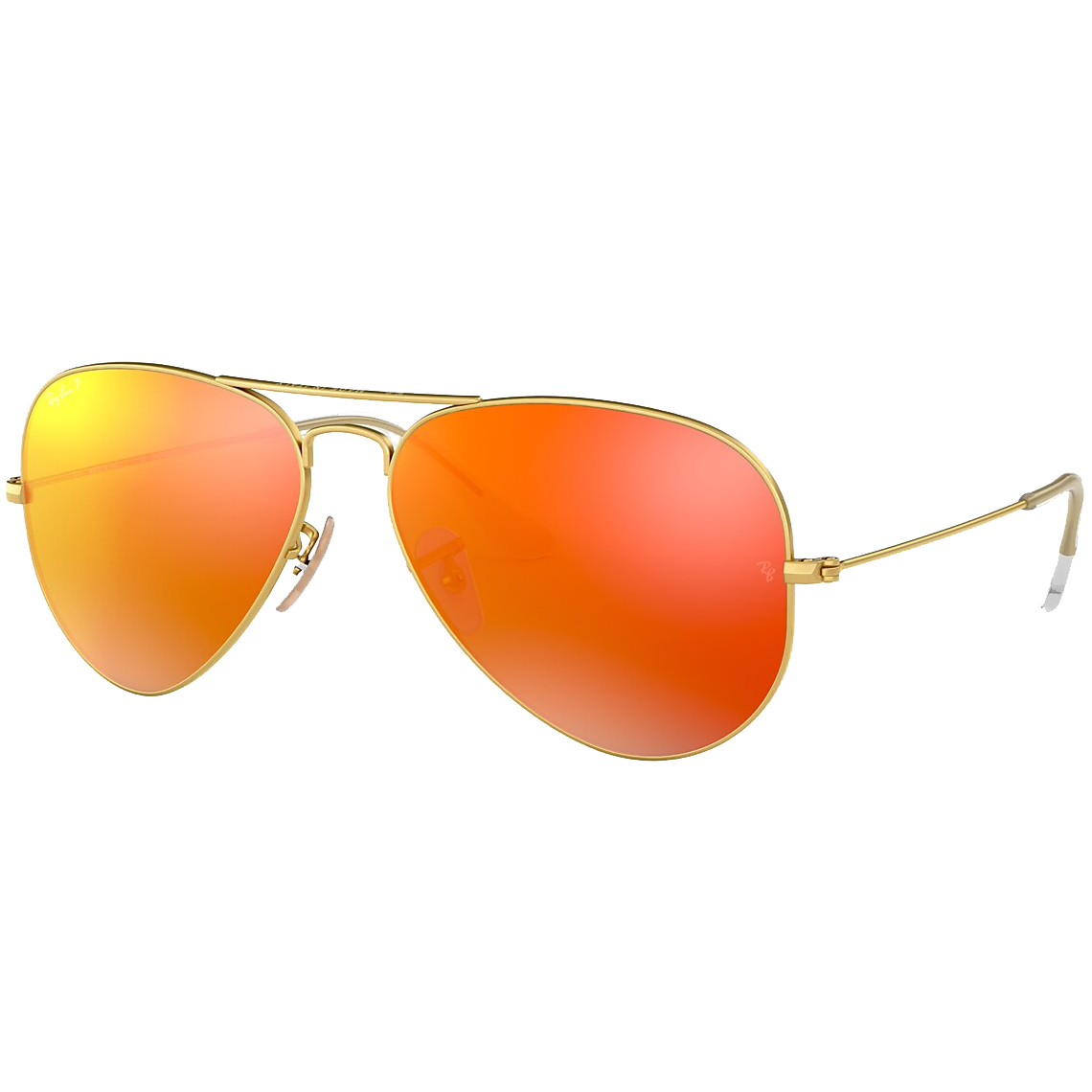 Aviator M Sunglasses Matte Gold Frame with Mirror Red Lenses - Stylish UV Protection for Driving, Outdoor Sports & Fashion
