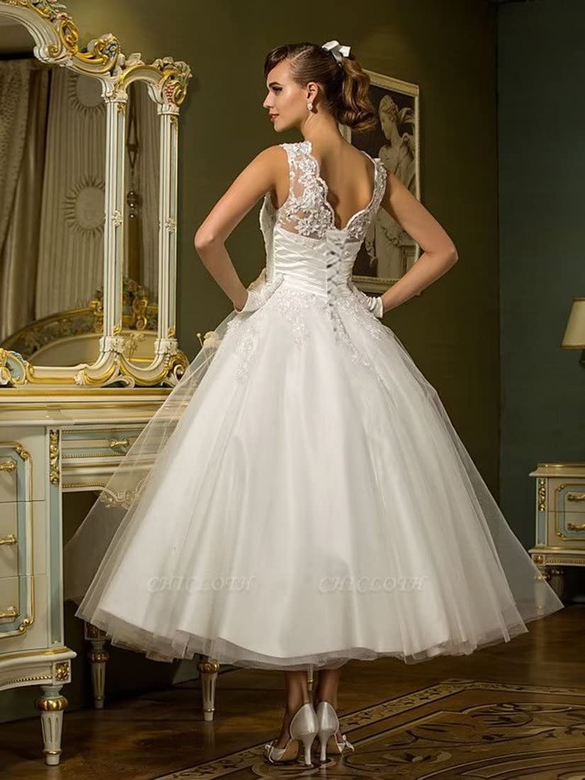 Elegant V-Neck Chiffon Knee-Length Wedding Dress with Sleeves for Brides - Perfect for Beach, Garden & Casual Weddings
