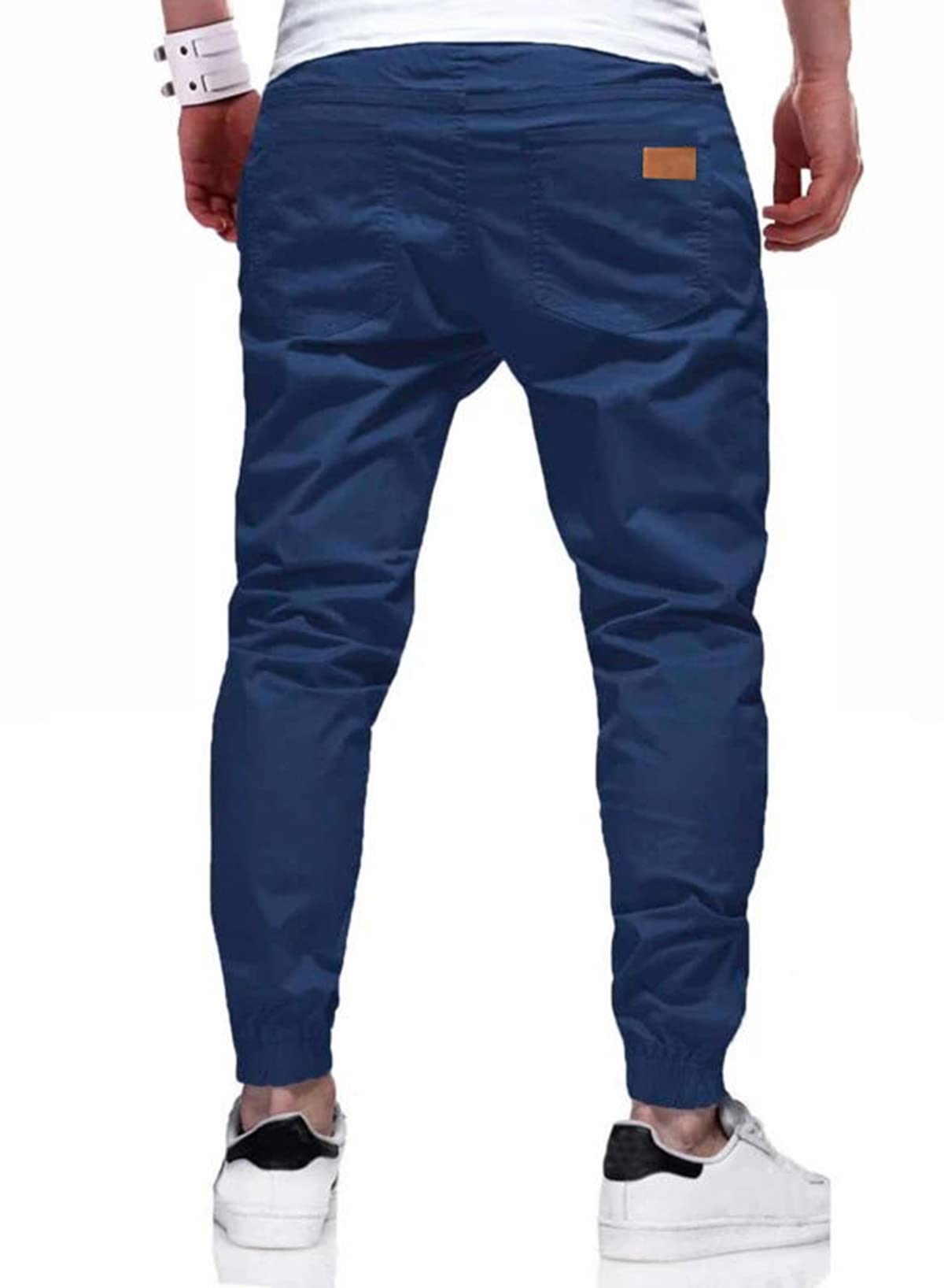 JMIERR Men's Casual Jogger Pants - Cotton Drawstring Chino Cargo Pants for Hiking, Outdoor, Jogging & Lounge Wear | Comfortable Twill Sweatpants for Everyday Use