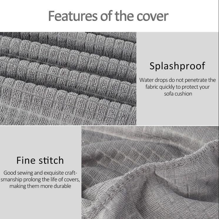 SXNING Stretch Armrest Covers - Breathable Spandex Sofa Arm Protectors for Chairs, Couches & Recliners (2-Pack, Grey) - Prevent Wear & Tear, Perfect for Living Room, Office & Gaming Chairs