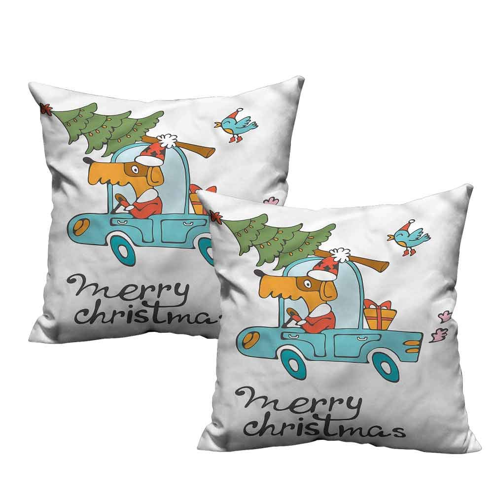 Vintage Car Design Two-Piece Bed Pillows for Dogs - 24
