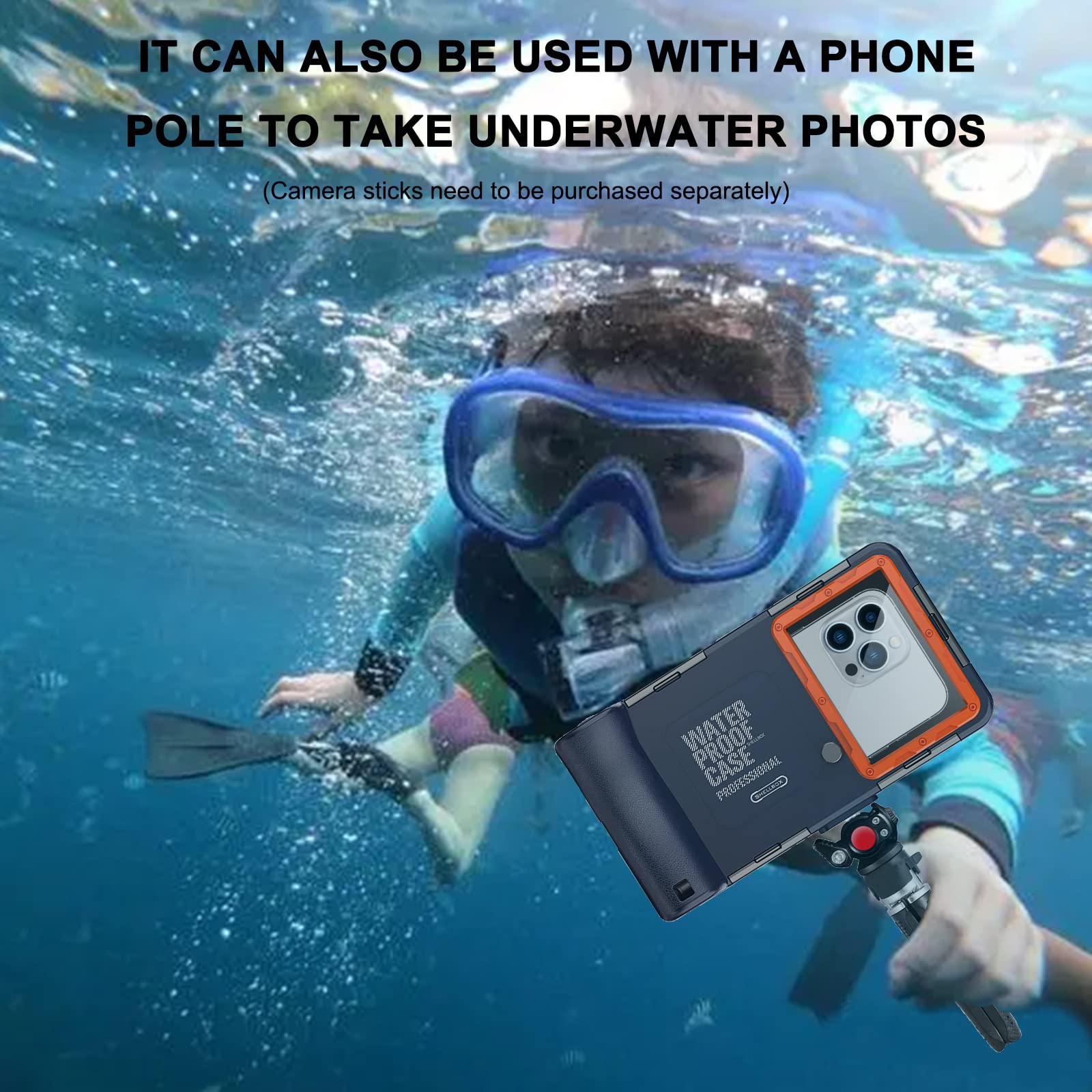 Waterproof Diving Case for iPhone & Samsung - 15M/50FT Underwater Protection for Snorkeling, Swimming & Beach Activities | Compatible with iPhone 15/14/13/12/11 Pro Max/XR/XS/X & Galaxy S24/S23/S22/S21