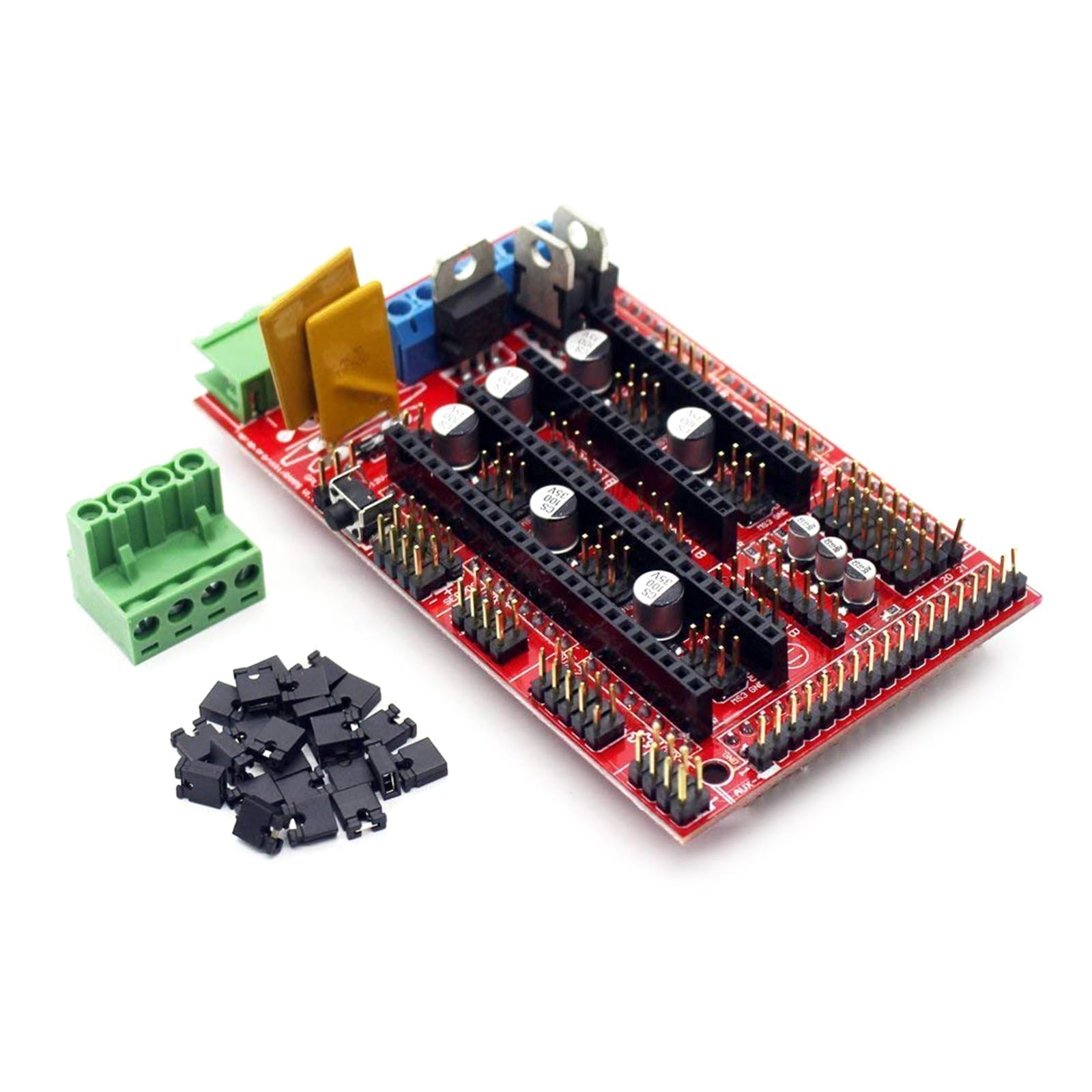 RAMPS 1.4/1.5/1.6 Compatible 3D Printer Control Board - High Performance Controller for RepRap, Anet, Creality 3D Printers - Perfect for DIY 3D Printing Projects and Repairs