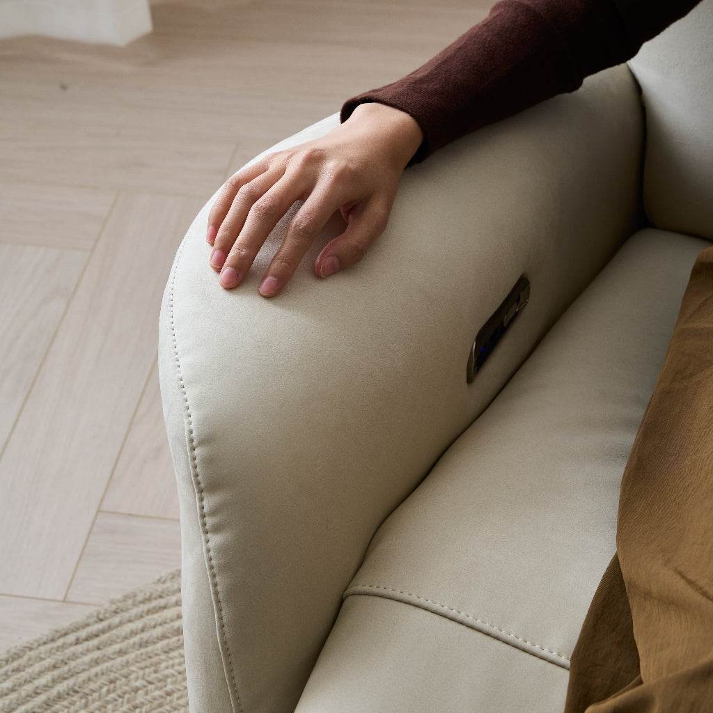 Premium Kerry Fabric Recliner Armchair - Comfortable Lounge Chair with Adjustable Backrest & Footrest - Perfect for Living Room, Home Theater & Office Relaxation