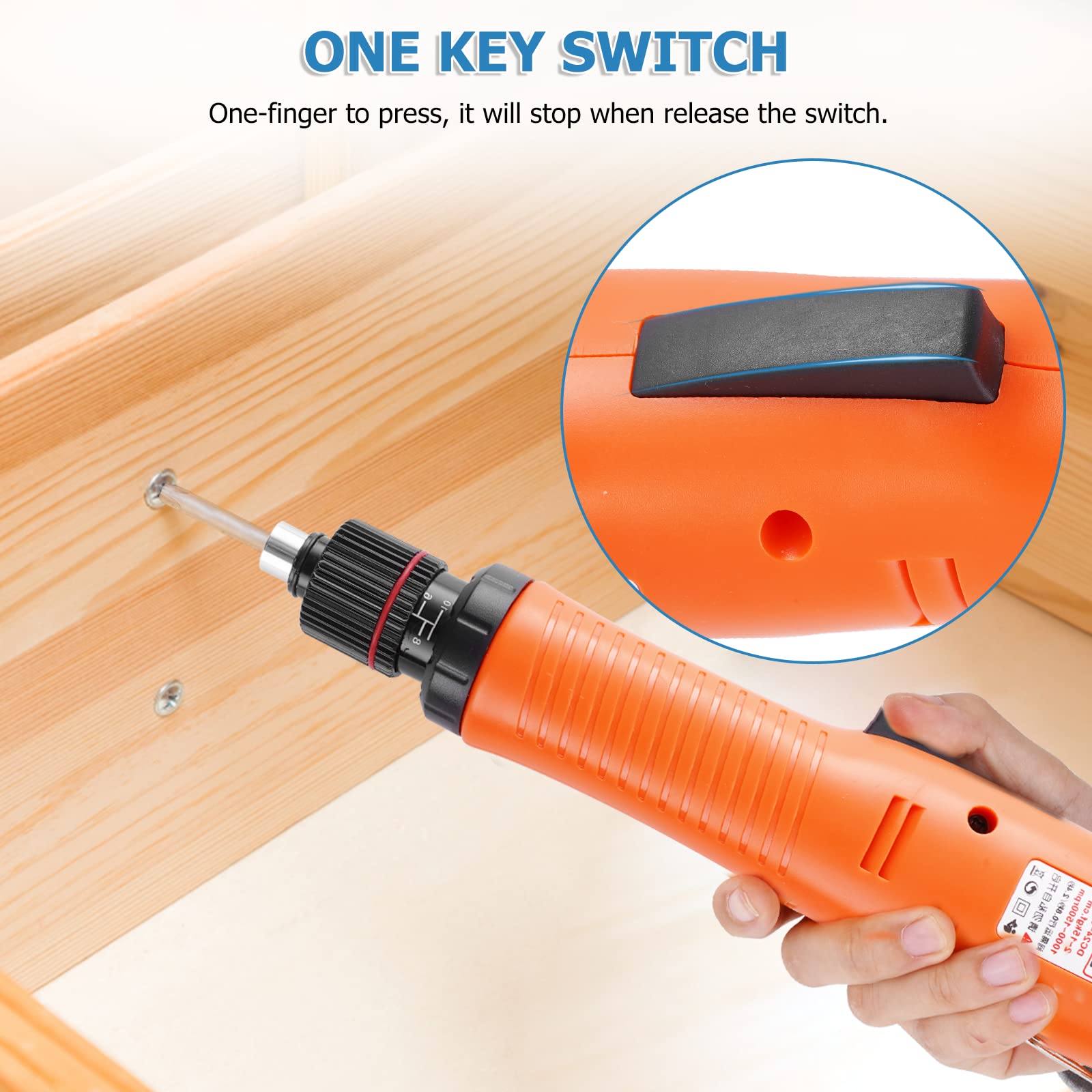 Electric Screwdriver Set - Automatic Cordless Screwdriver with Adjustable Torque & Stepless Speed (5mm) - Perfect for DIY, Home Repair, Electronics & Furniture Assembly