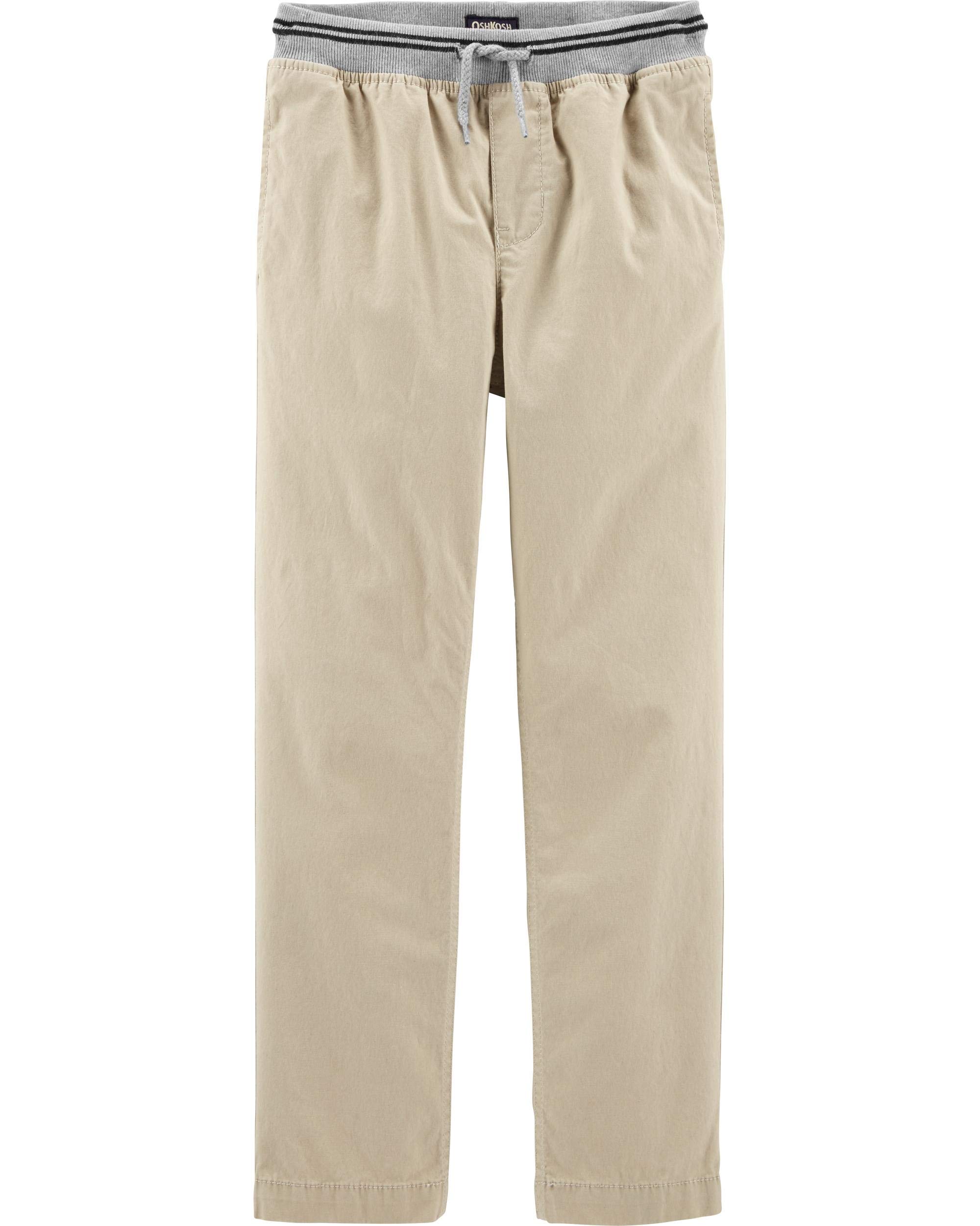 OSHKOSH Boys' Twill Joggers - Comfortable Pull-on Pants for Play
