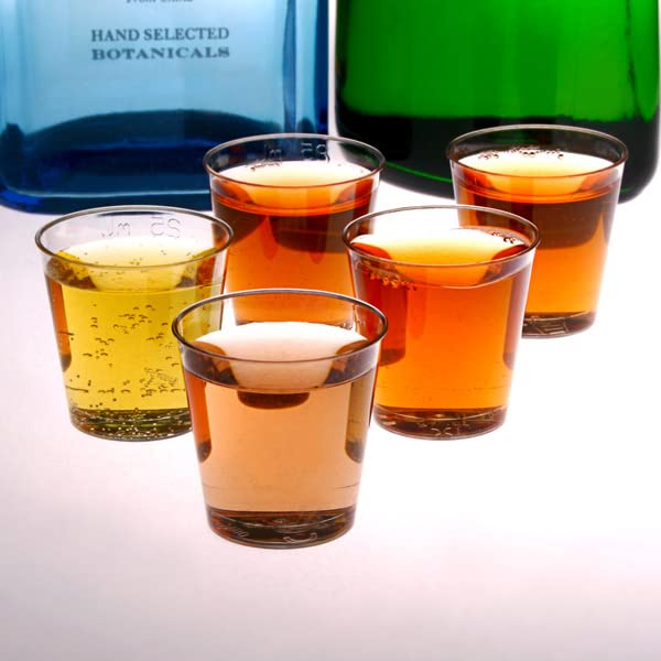 Disposable Plastic Shot Glasses 25ml (Case of 1000) - CE Certified for Safe Drinking | Perfect for Parties, Bars, and Events