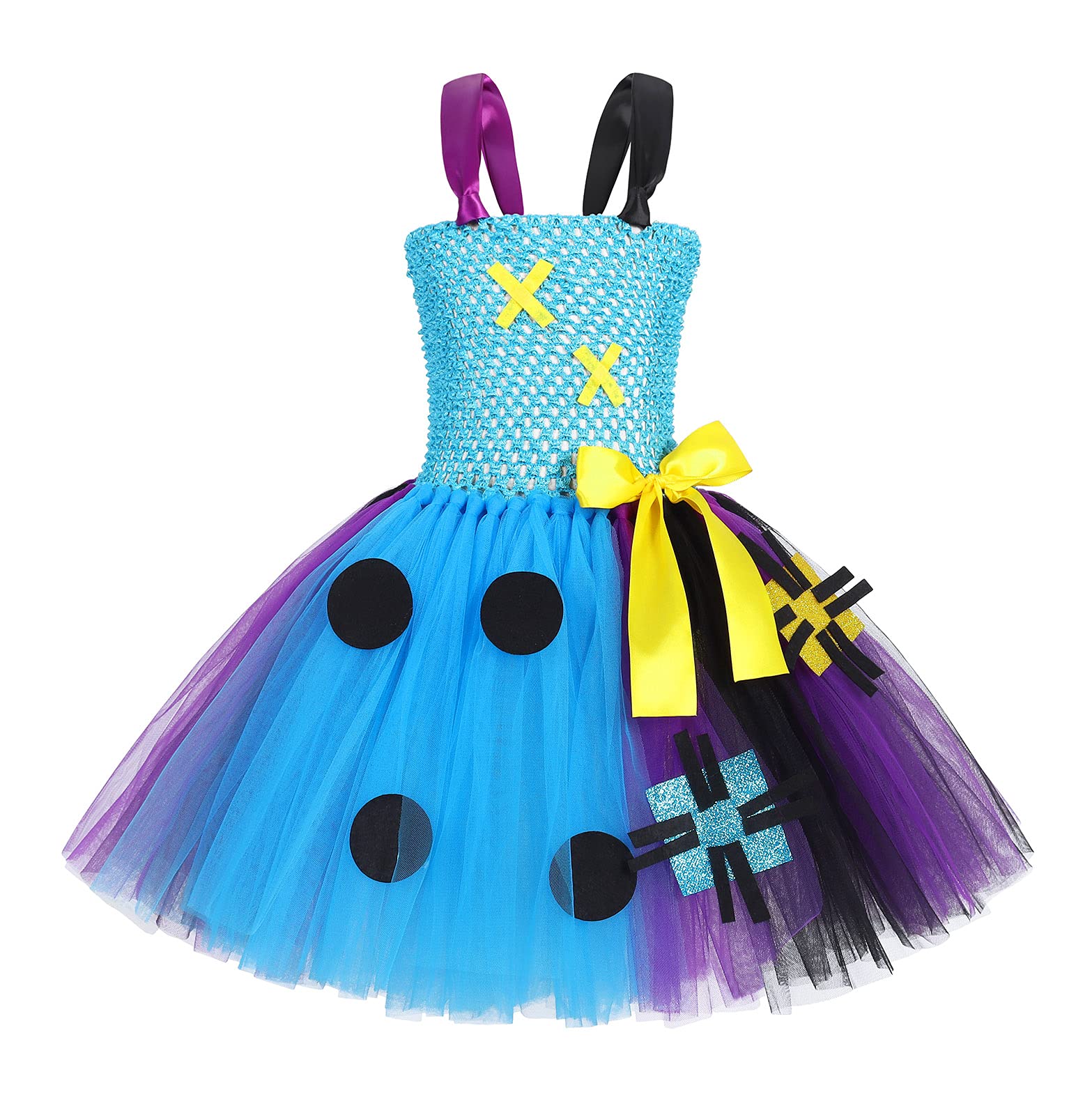 **HenzWorld Girls Princess Costume Dress - Elegant Tutu Tulle Skirt for Birthday, Christmas & Party Role Play - Perfect for Dress-Up, Photo Shoots & Special Occasions**