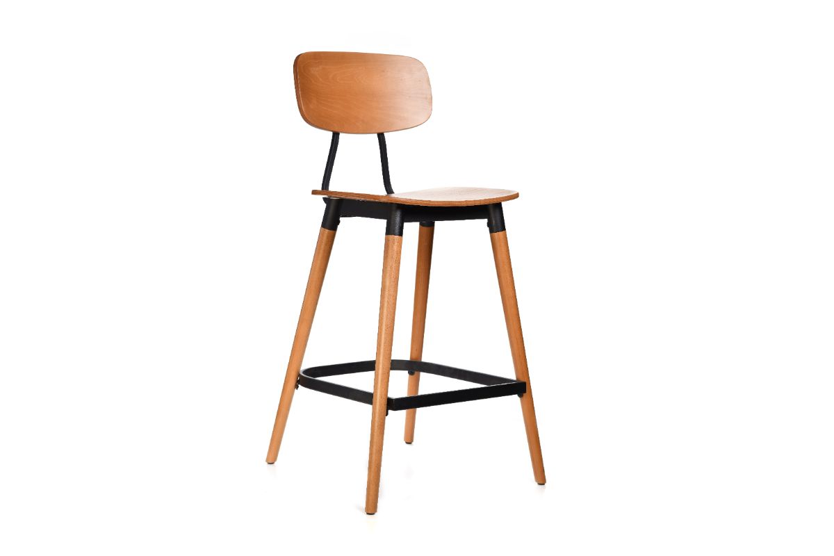 Felix Bar Stool with Plywood Seat - 740mm/29