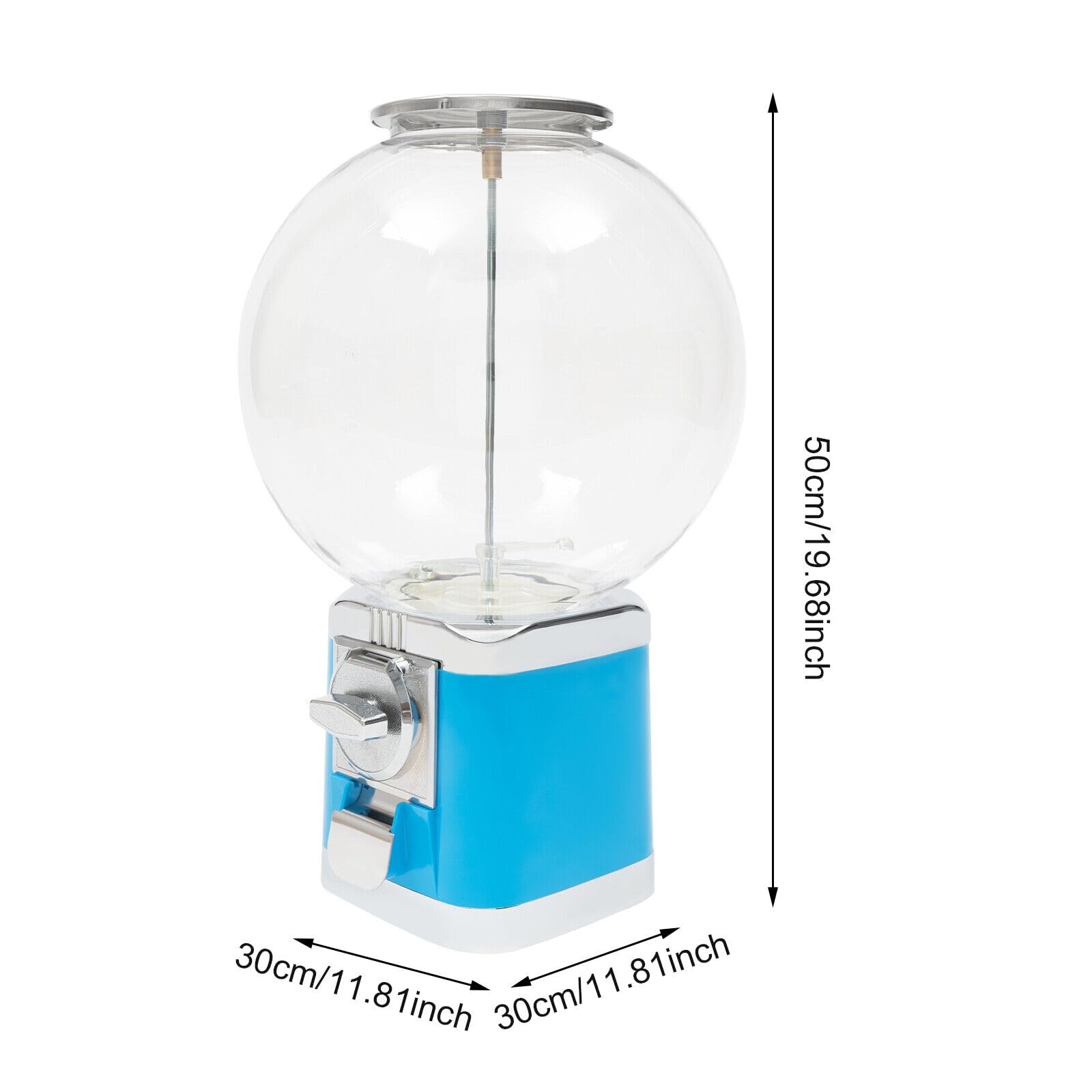 Commercial Candy Vending Machine with Gumball Dispenser & Capsule Toy Dispensing - Transparent Coin-Operated Machine for $1 Coins - Perfect for Retail Stores, Arcades & Family Entertainment Centers - Ideal for Birthday Parties, Mall Kiosks & Small Business Revenue