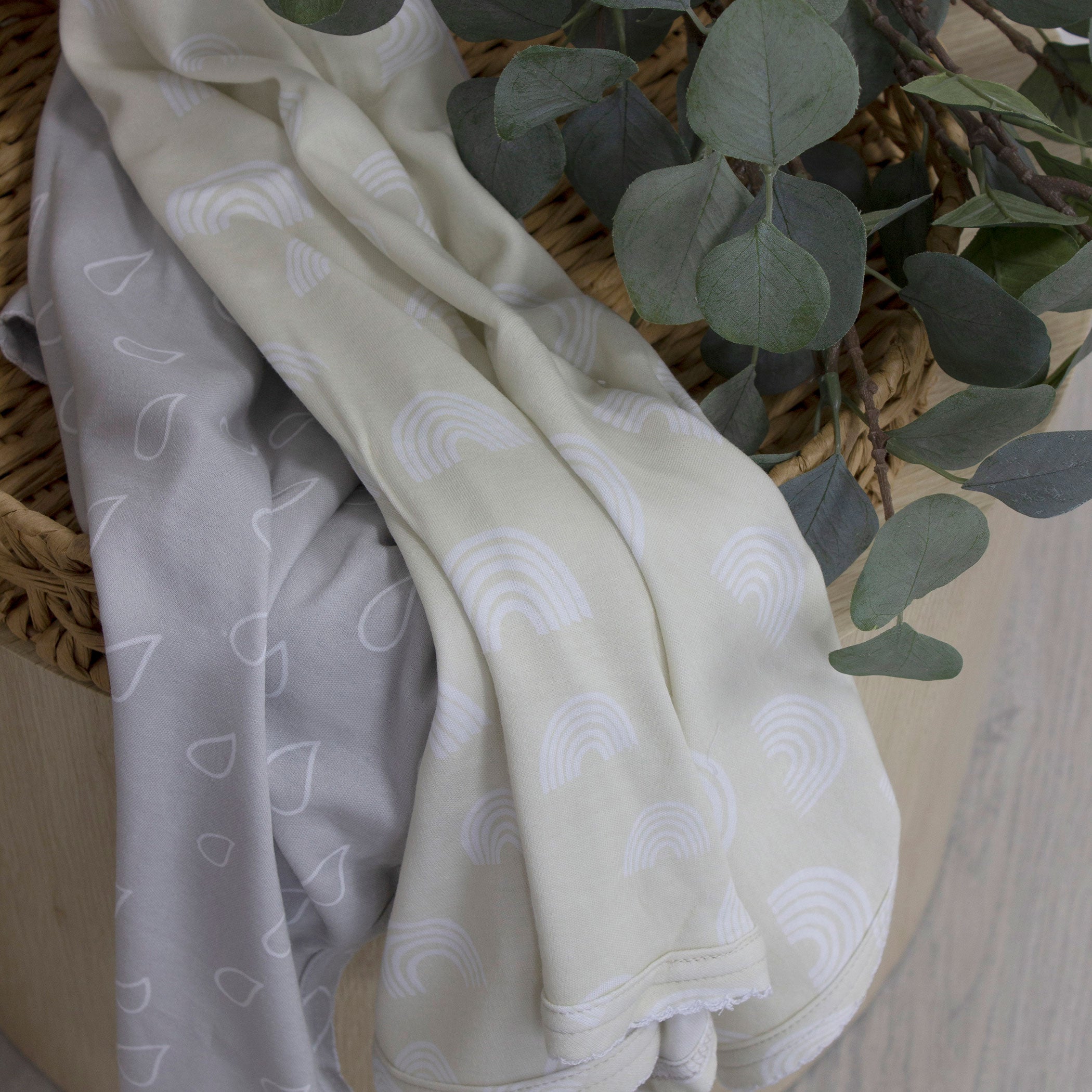 Nordic 2-Pack Jersey Wrap in Grey & Sand - Cozy & Stylish for Home, Office, and Travel