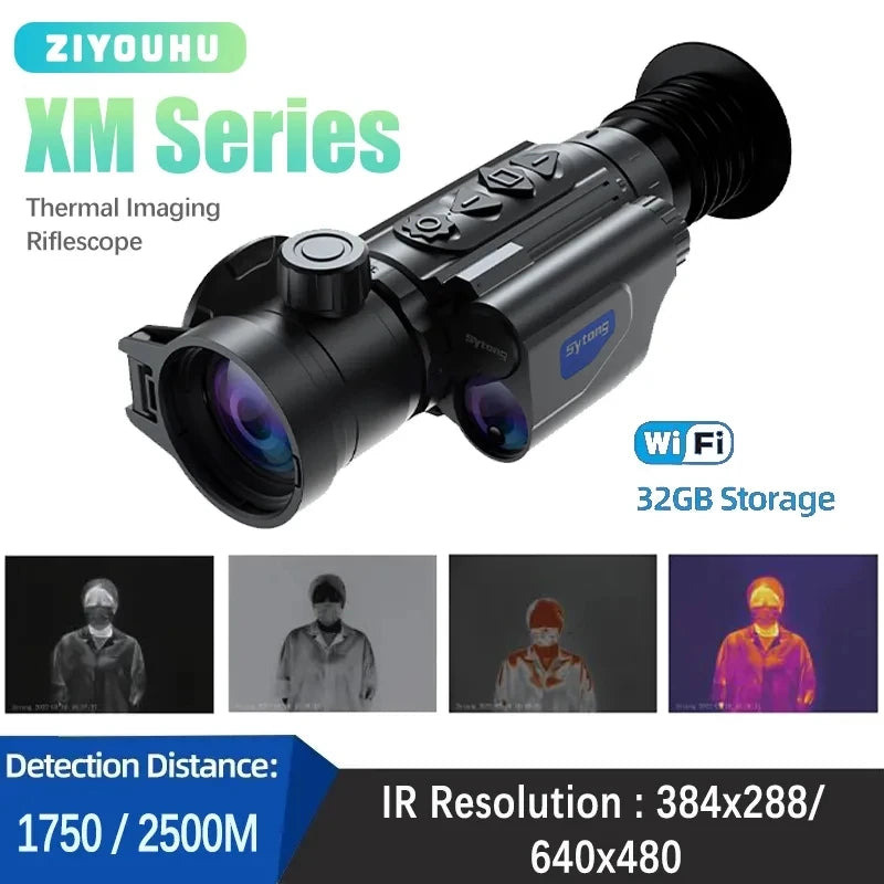 Sytong Thermal Imaging Riflescope with Laser Range Finder & Ballistic Calculator - High Precision Hunting Scope for Night Vision, Wildlife Observation & Tactical Shooting