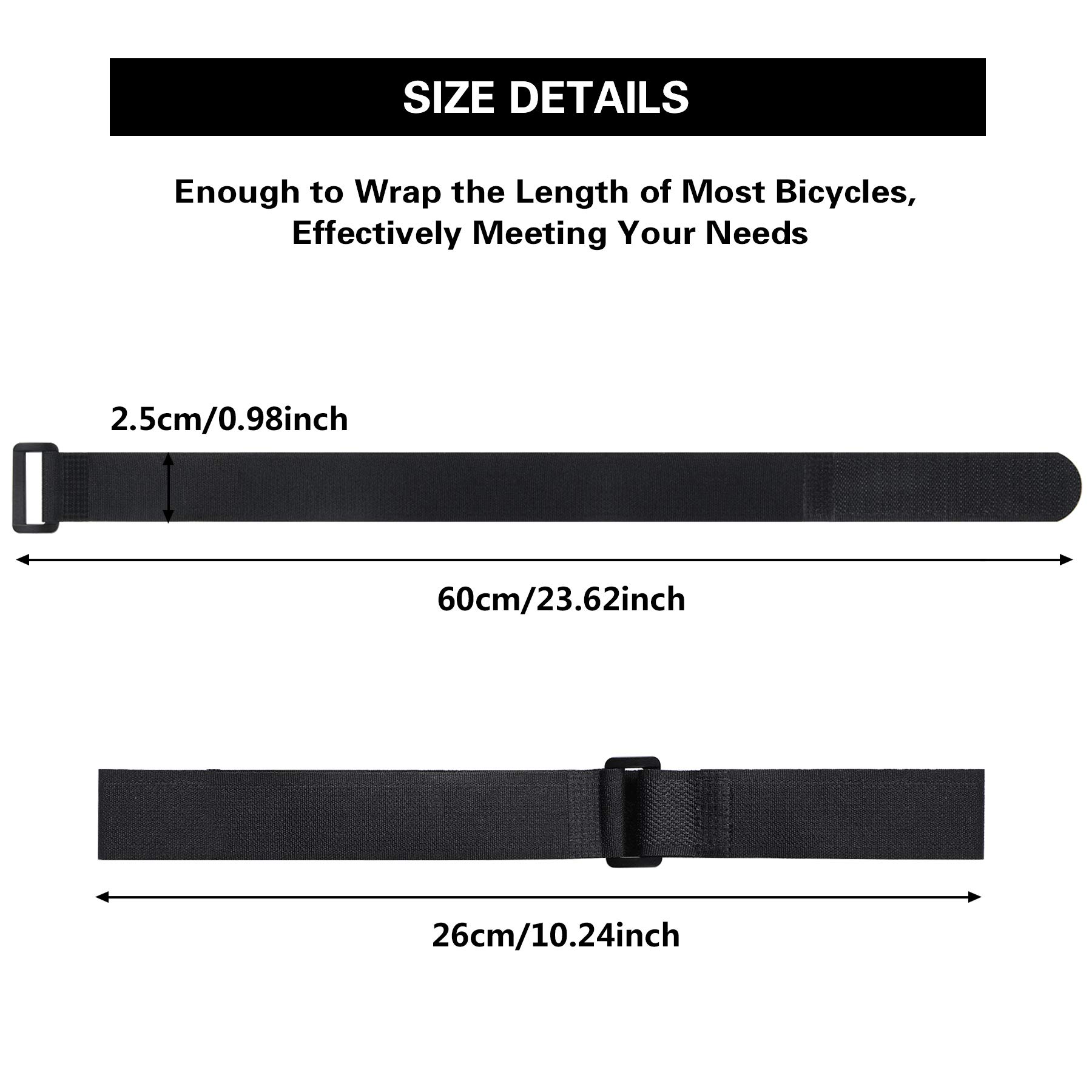 SANNIX Adjustable Bike Wheel Stabilizer Straps - Reusable Bicycle Rack Strap with Durable Hooks (Black & Orange) - Perfect for Bike Transport, Storage & Travel Accessories