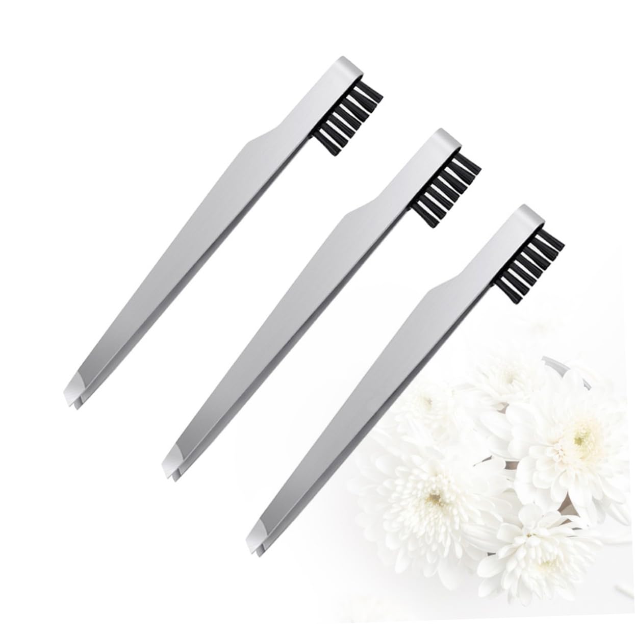 IPetboom 3-Piece Stainless Steel Eyebrow Tweezers Set - Slanted & Pointed Tweezers for Precise Hair Removal, Eyebrow Shaping & Makeup Application - Perfect for Salon, Home Use & Travel Beauty Kit