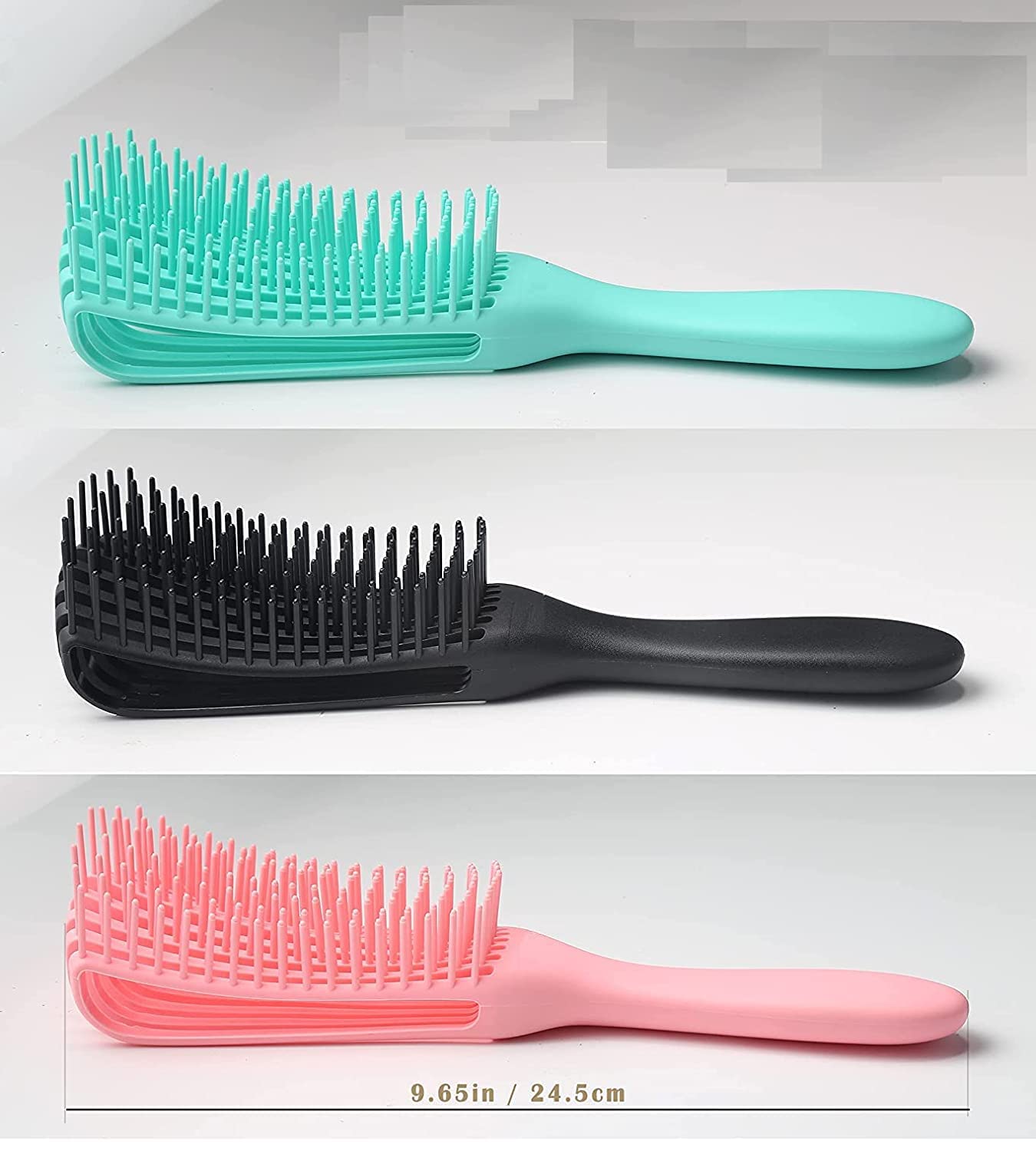MISSLOOK Detangling Hair Brush for Adults & Kids - Wet & Dry Hair Comb - Knot & Tangle Remover - Pain-Free Hair Care - Perfect for Shower, Travel & Daily Styling