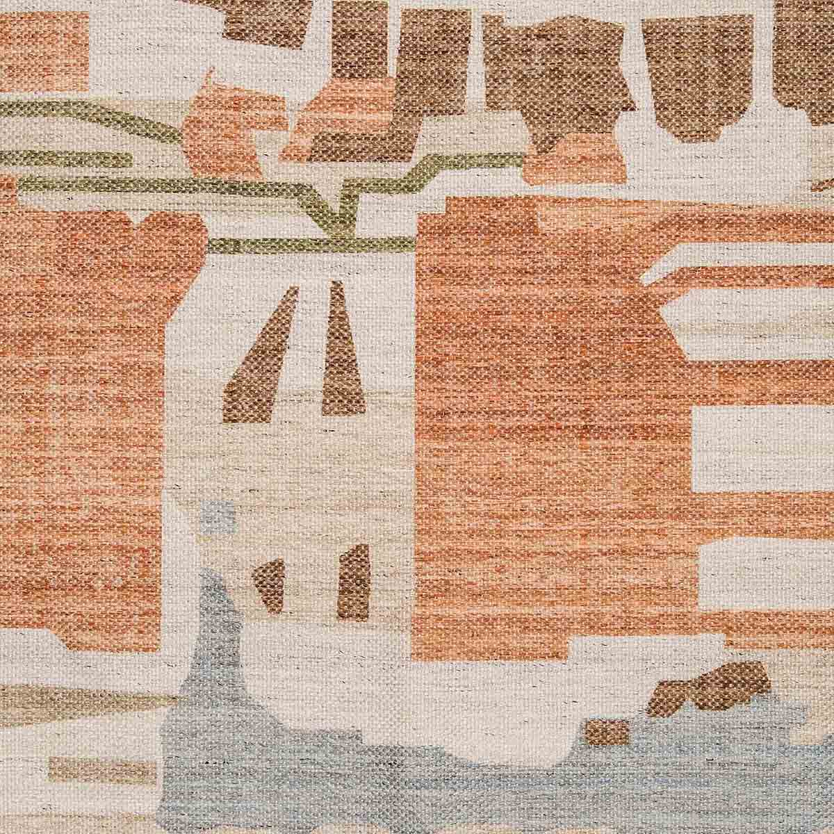 Allegra Abstract Tribal Rug - Handmade Bohemian Area Rug for Living Room, Bedroom & Office - Soft Non-Slip Floor Mat - Modern Ethnic Home Decor