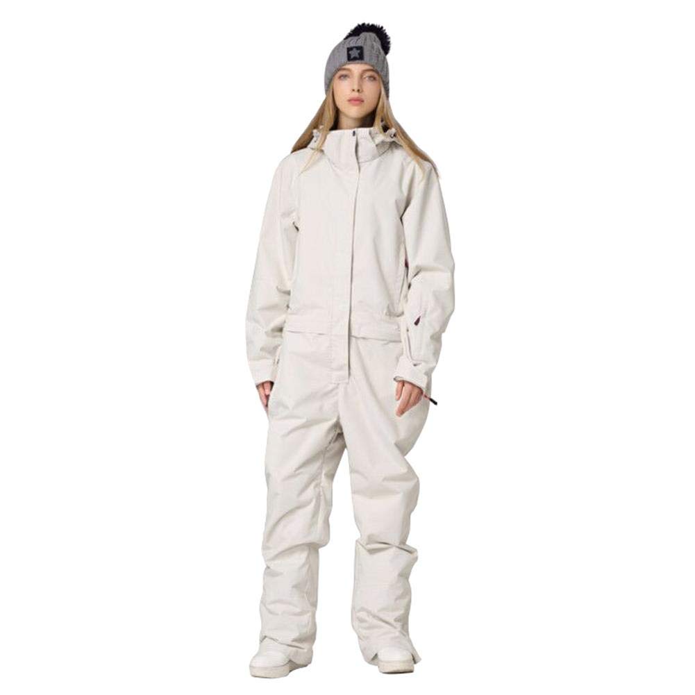 HOTIAN Women's One-Piece Ski Suit - Waterproof Winter Snowboard Jumpsuit for Outdoor Snow Sports & Cold Weather Activities