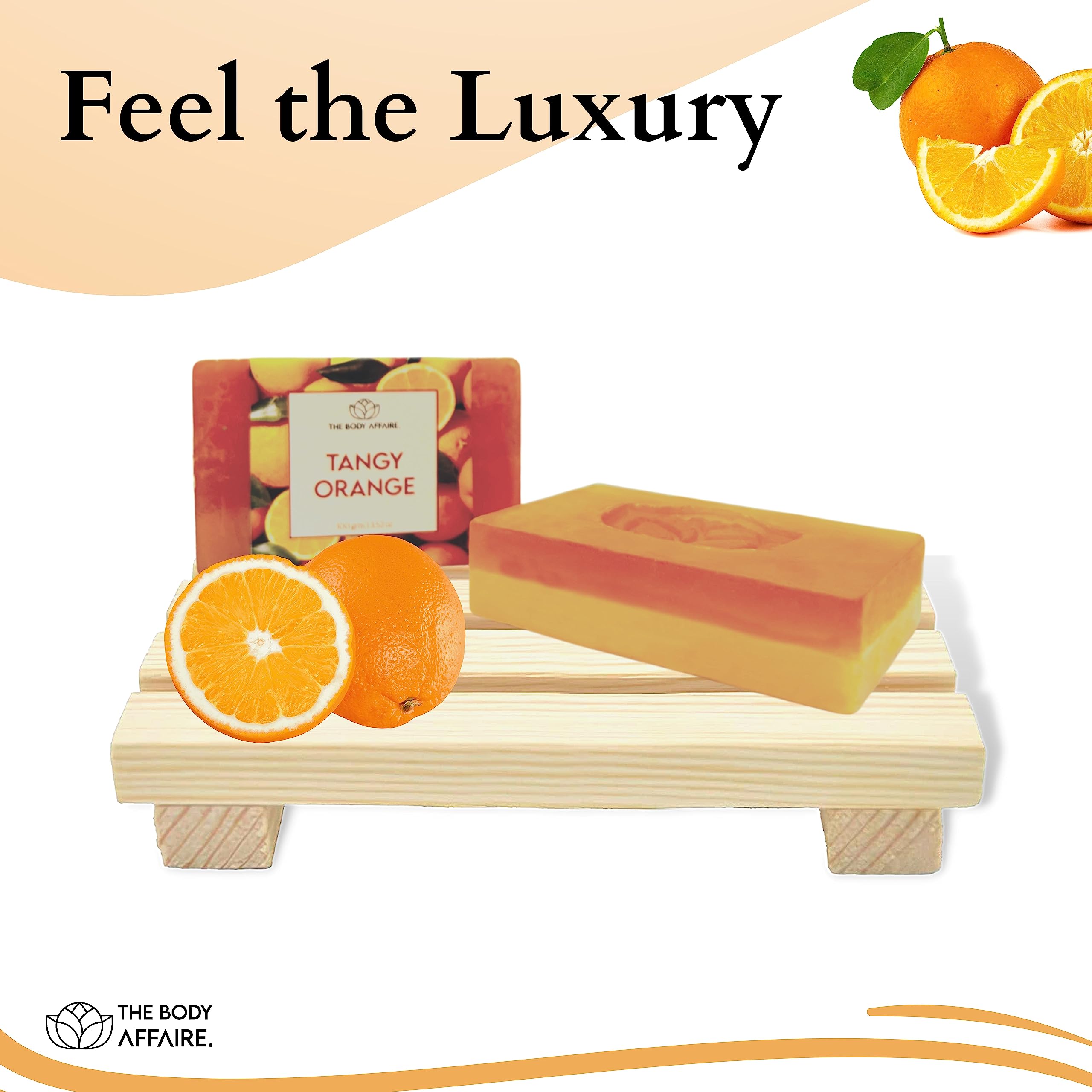 FORGANIK Handmade Soap by The Body Affaire - 100g Natural Orange Scented Soap for Sensitive Skin | Moisturizing & Exfoliating | Perfect for Daily Use, Gifts & Spa Days