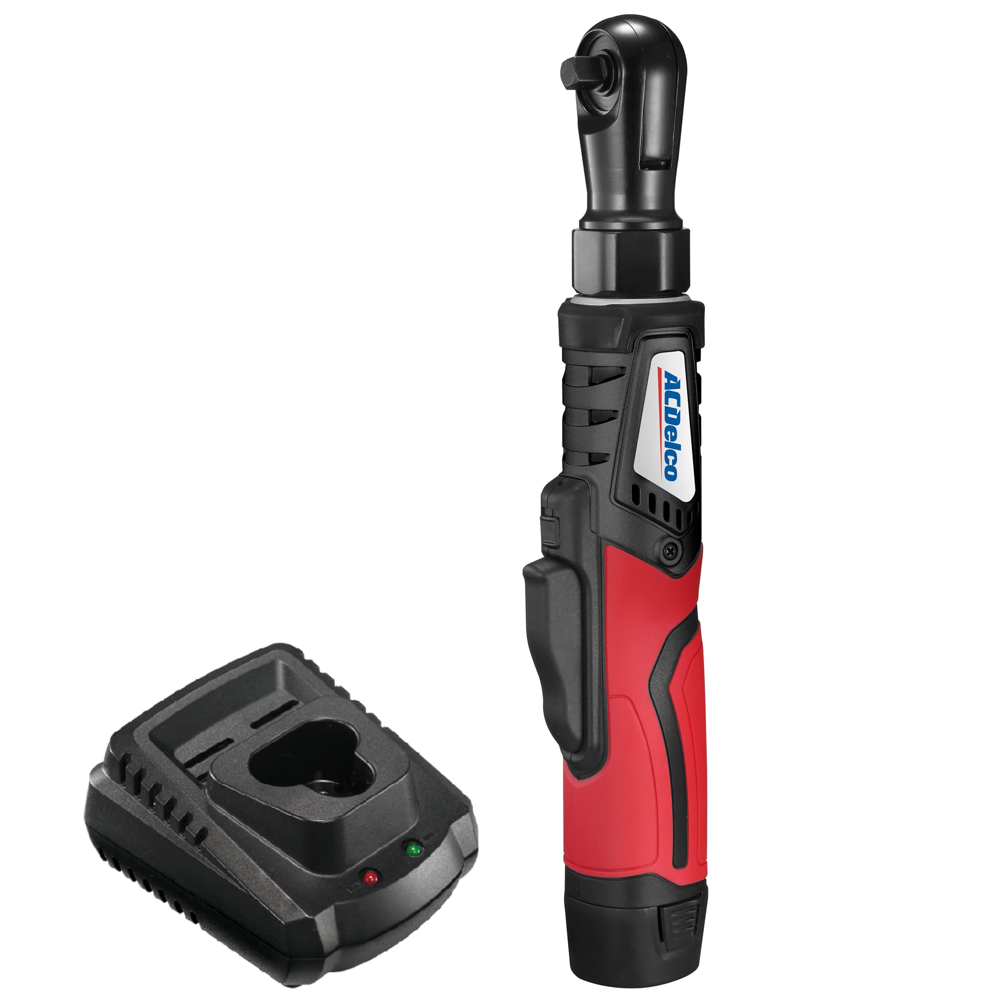 ACDelco ARW1210-4P G12 Series 12V Cordless Li-ion ½” Brushless Ratchet Wrench Tool Kit - 70 ft-lbs Torque, Perfect for Automotive Repairs & DIY Projects