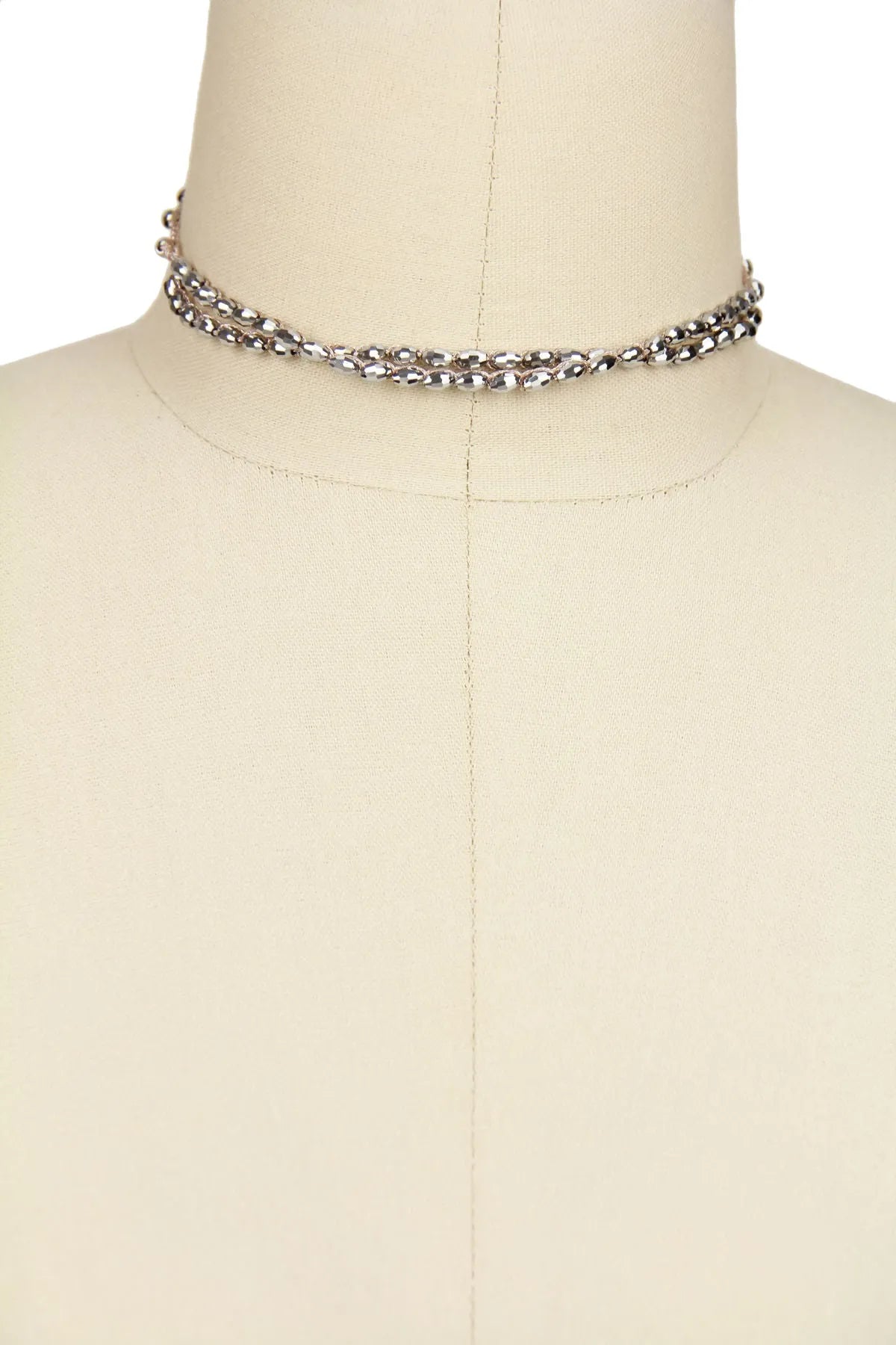 Elegant Double Strand Beaded Choker Necklace for Women - Boho Chic Jewelry for Parties, Weddings & Date Nights