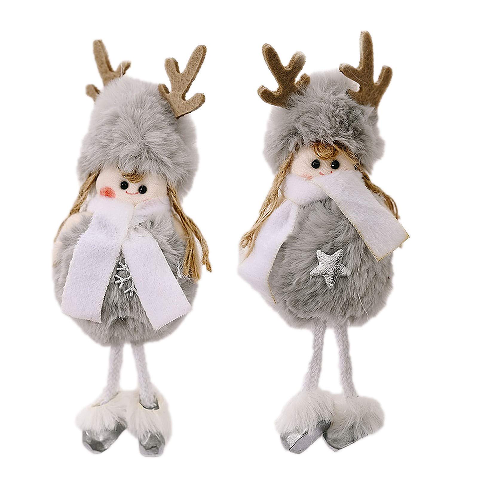 Christmas Tree Angel Pendant Ornaments - 2 Pack for Holiday Decor