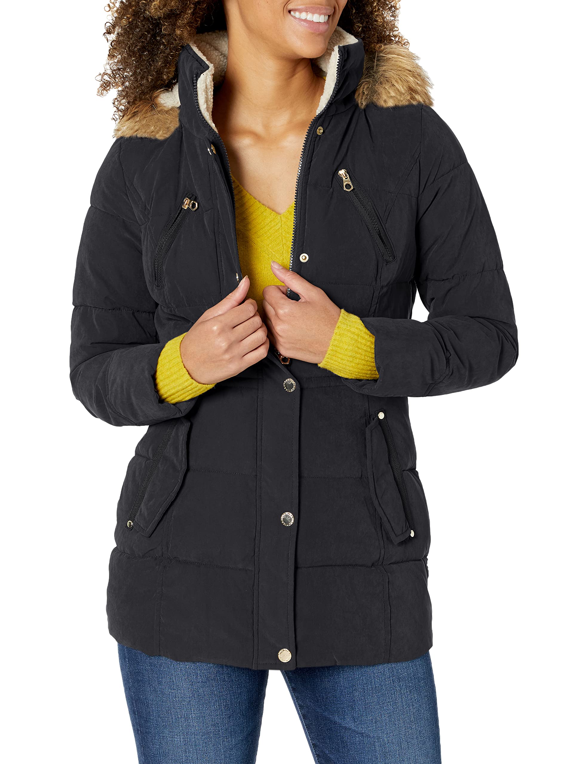 Nautica Women's Heavyweight Microfiber Down Parka Coat - Warm Winter Jacket for Cold Weather, Outdoor Activities & Daily Commute